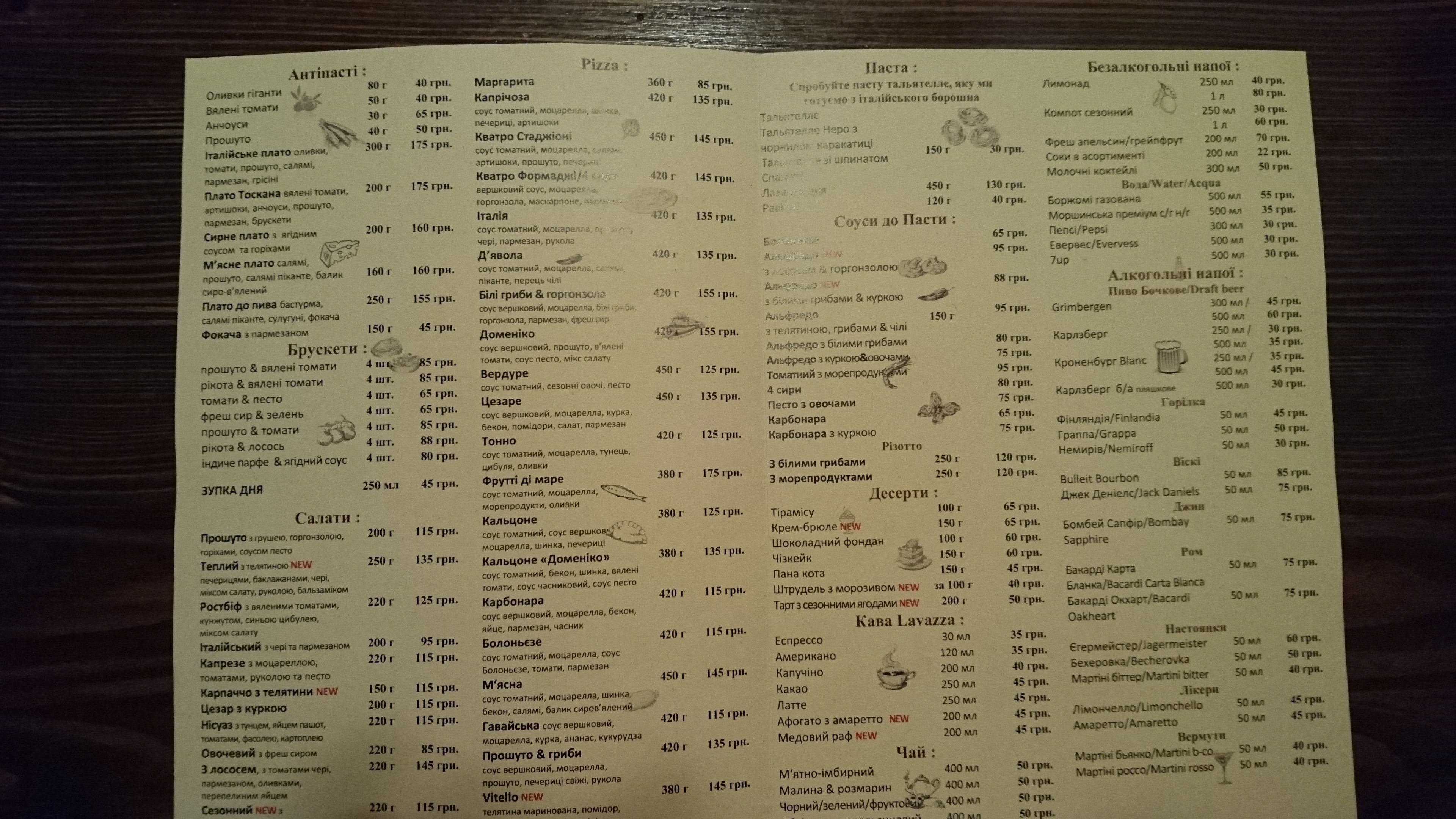 Domenico menu 5