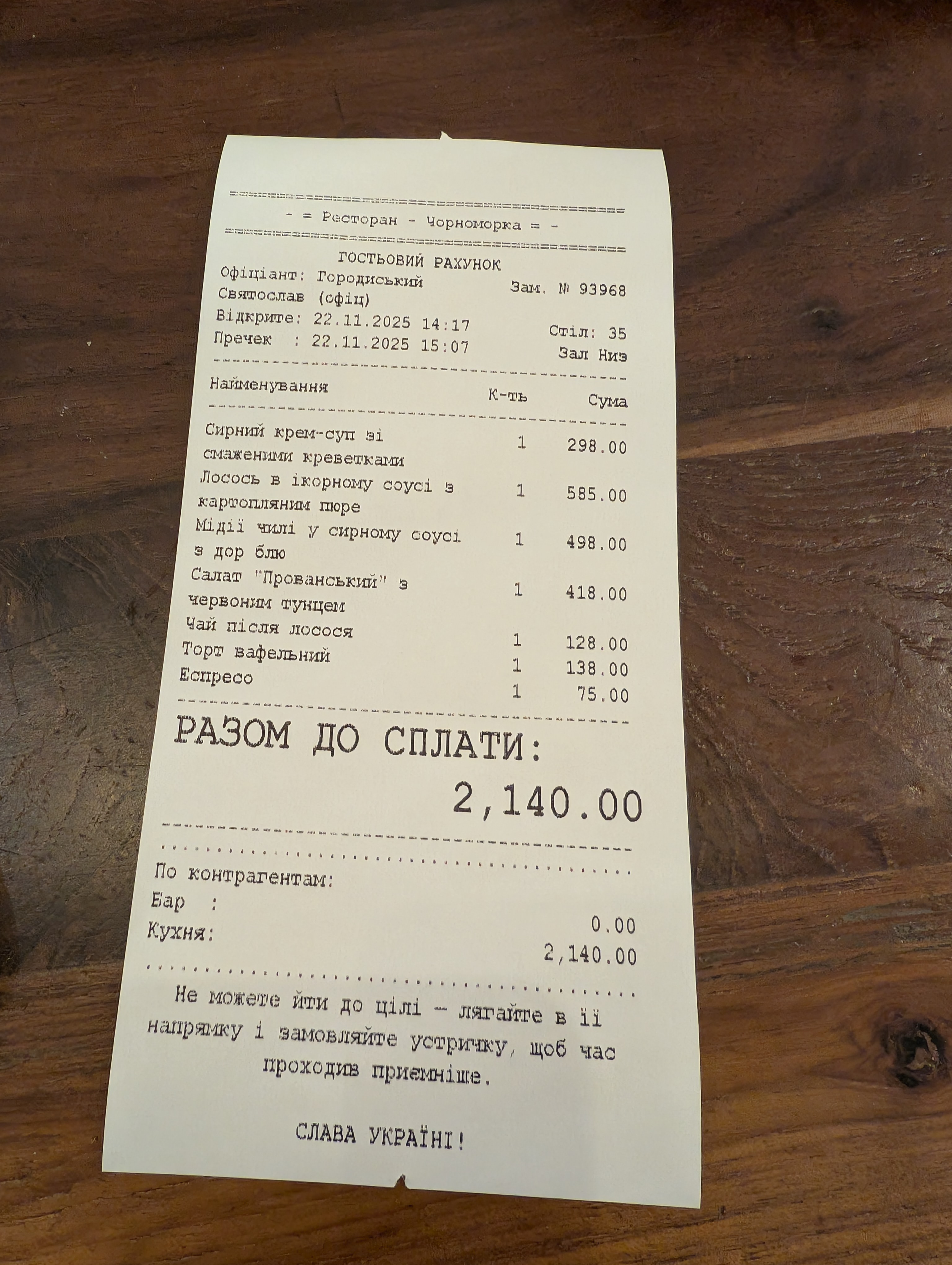 Чорноморка menu 11