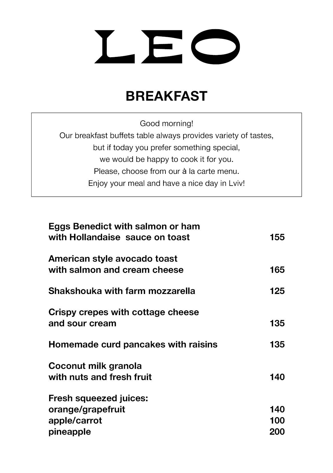 Leo Restaurant & Bar menu 7
