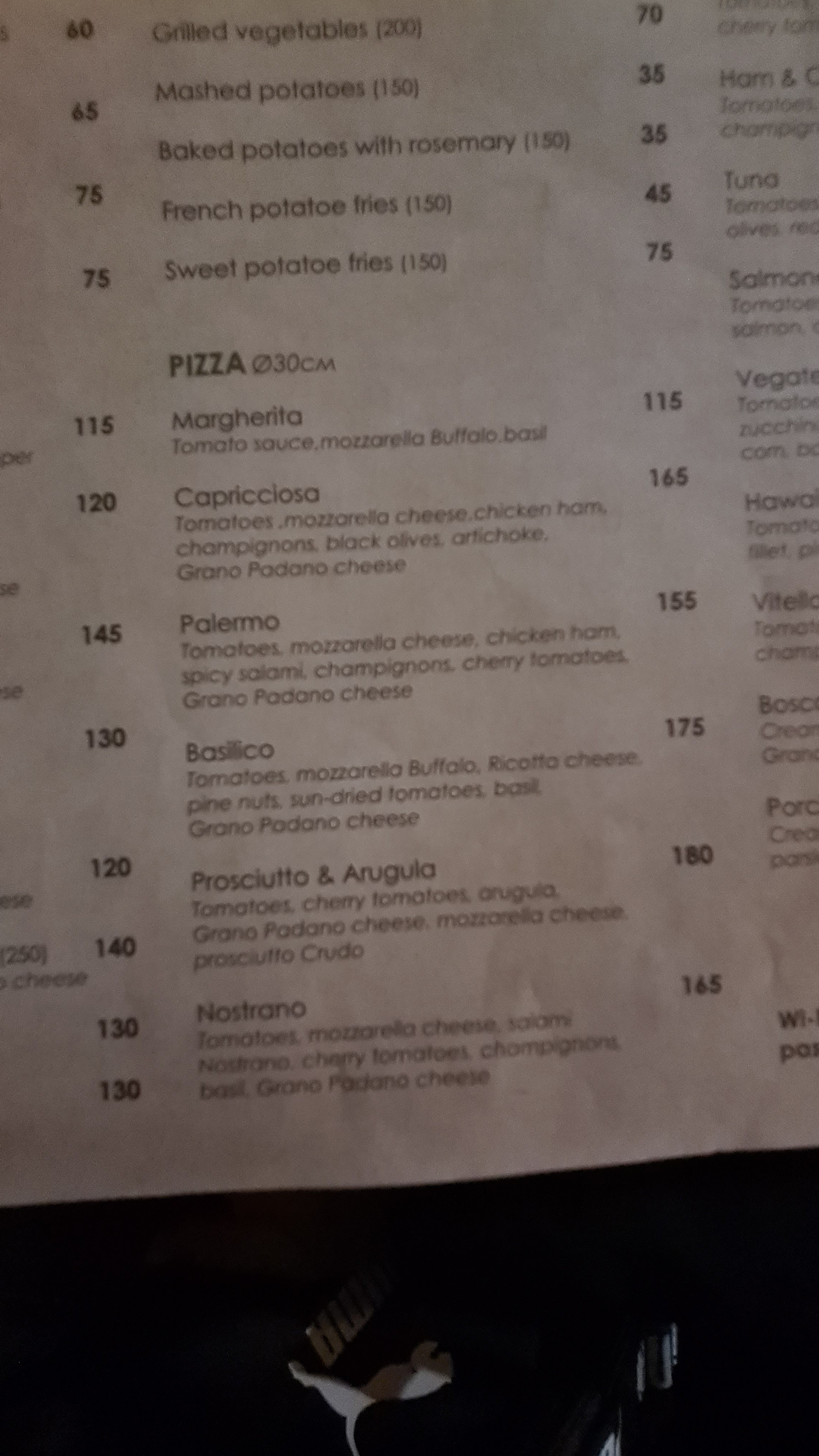 Basilico pizza & pasta menu 10