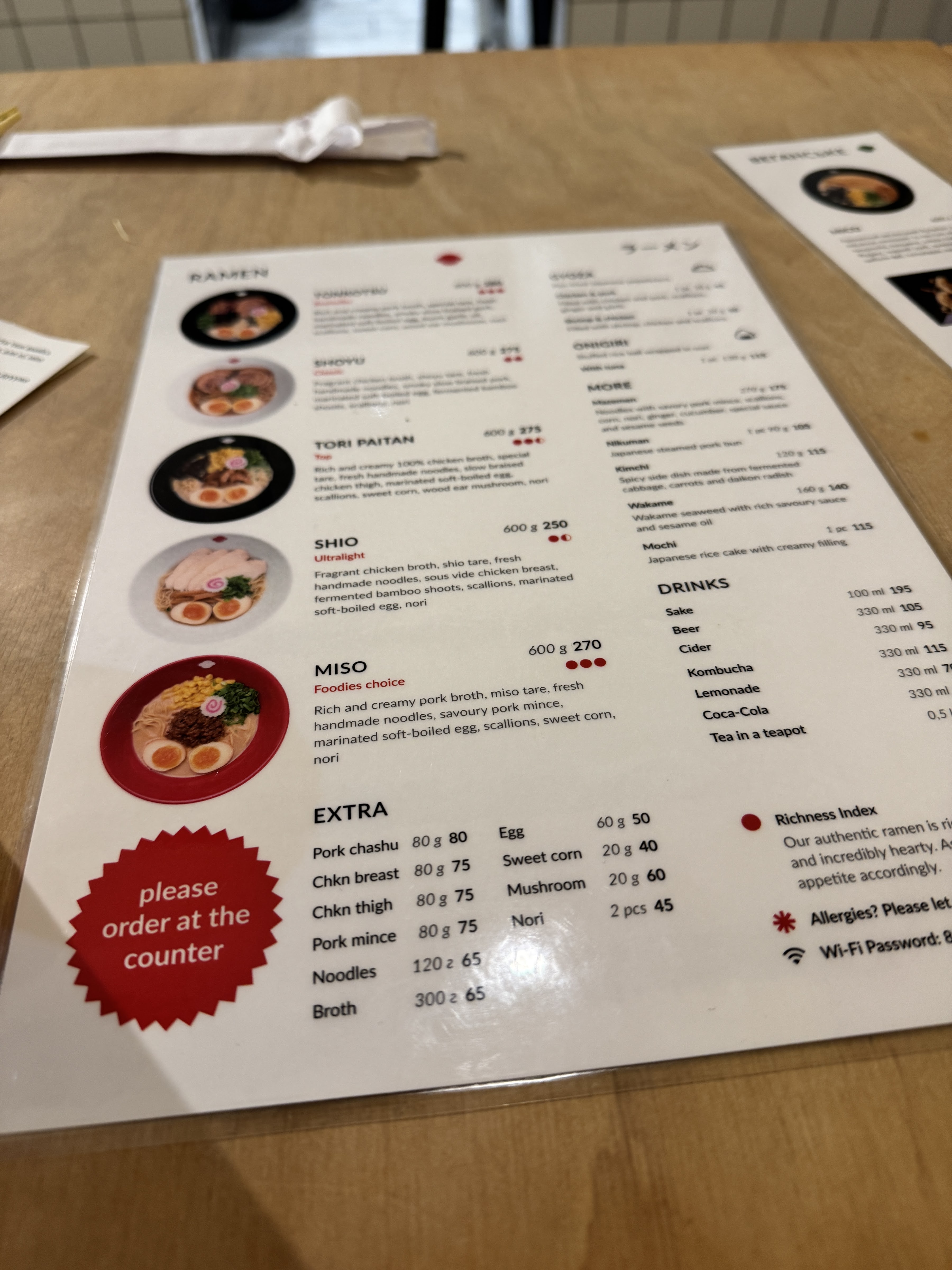 Red Monkey · Ramen Shop menu 9