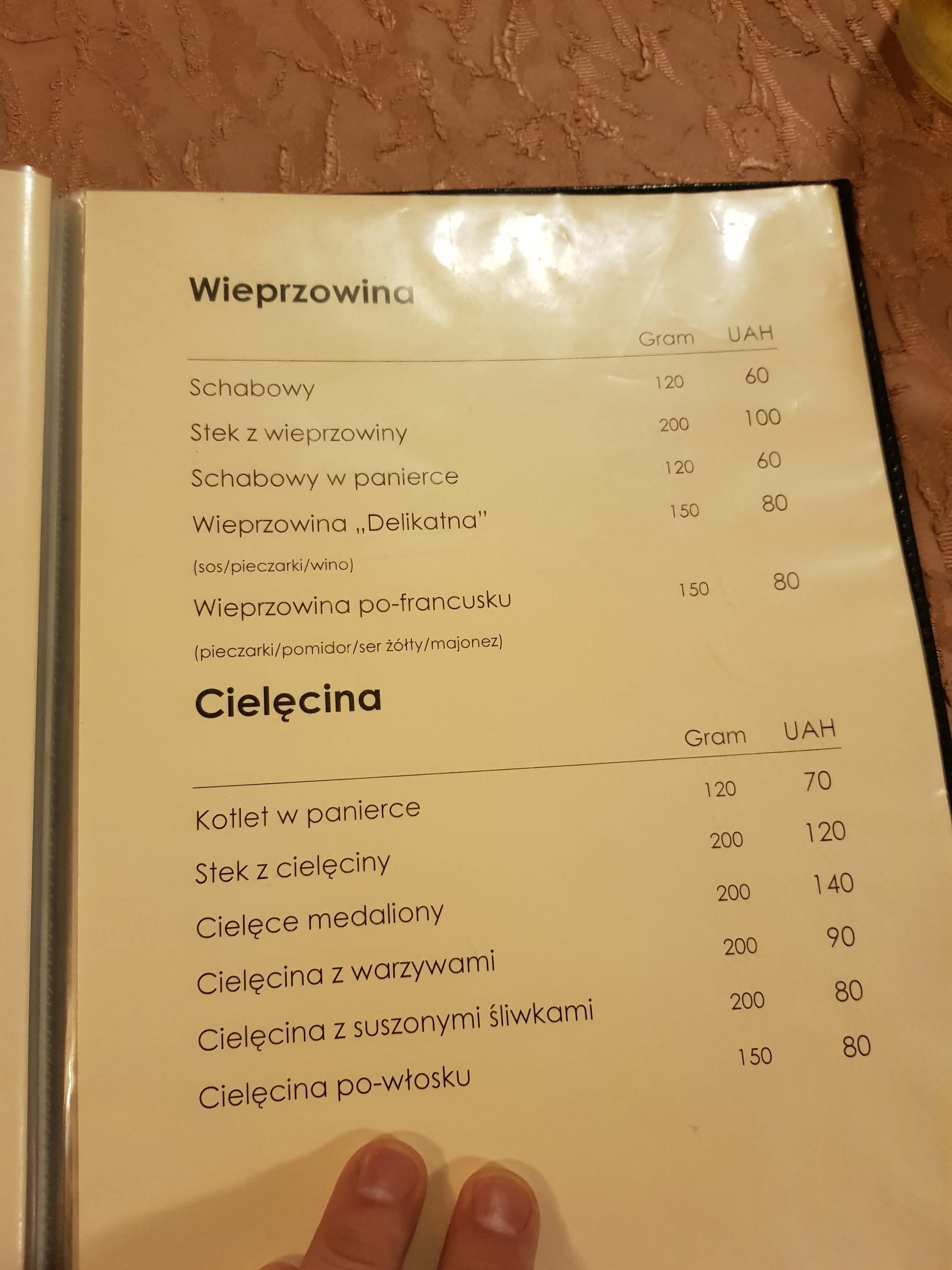 Premiera Lwowska menu 10