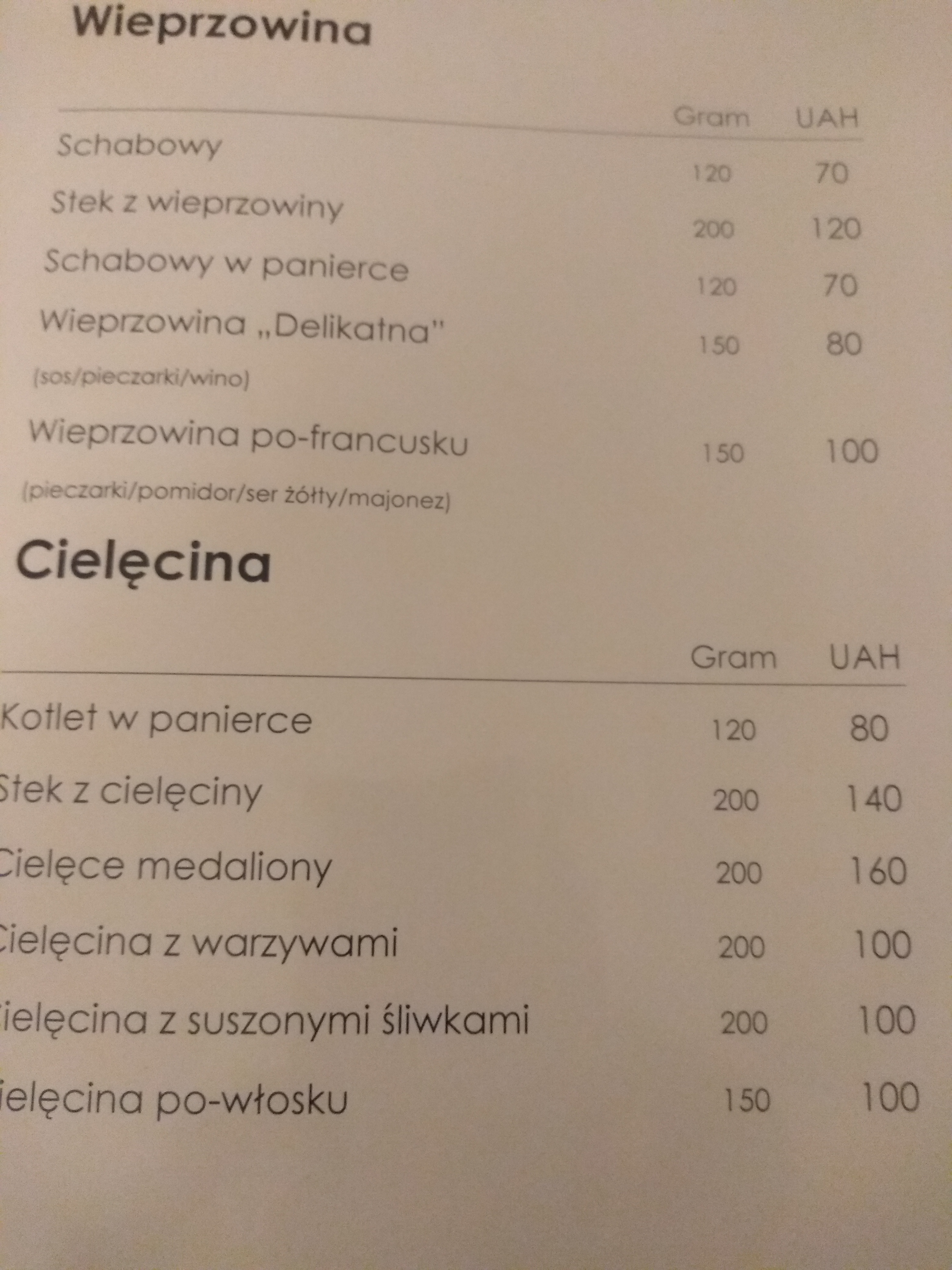 Premiera Lwowska menu 11