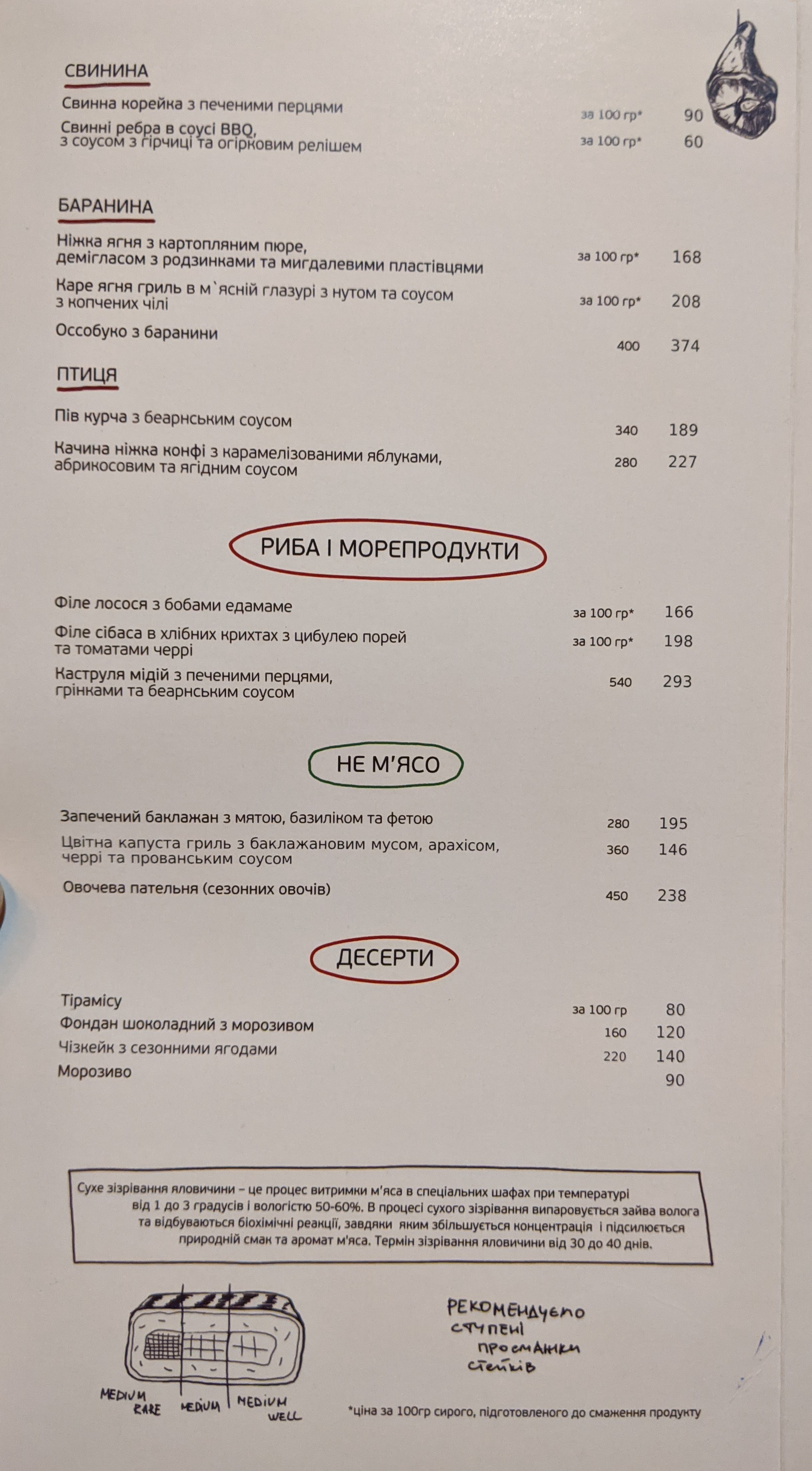 Mons Pius menu 8