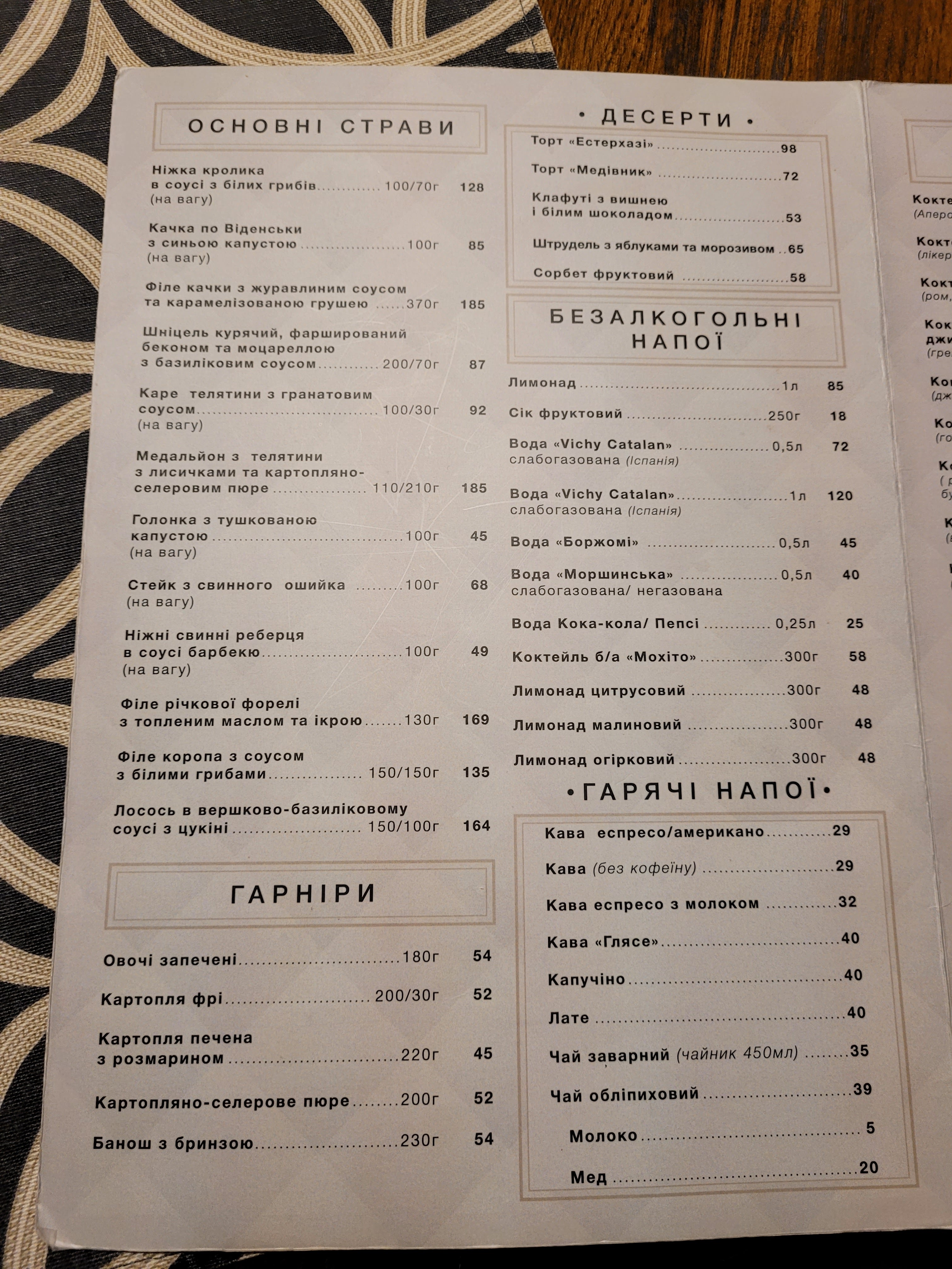 Flyashka Restoratsiya menu 3