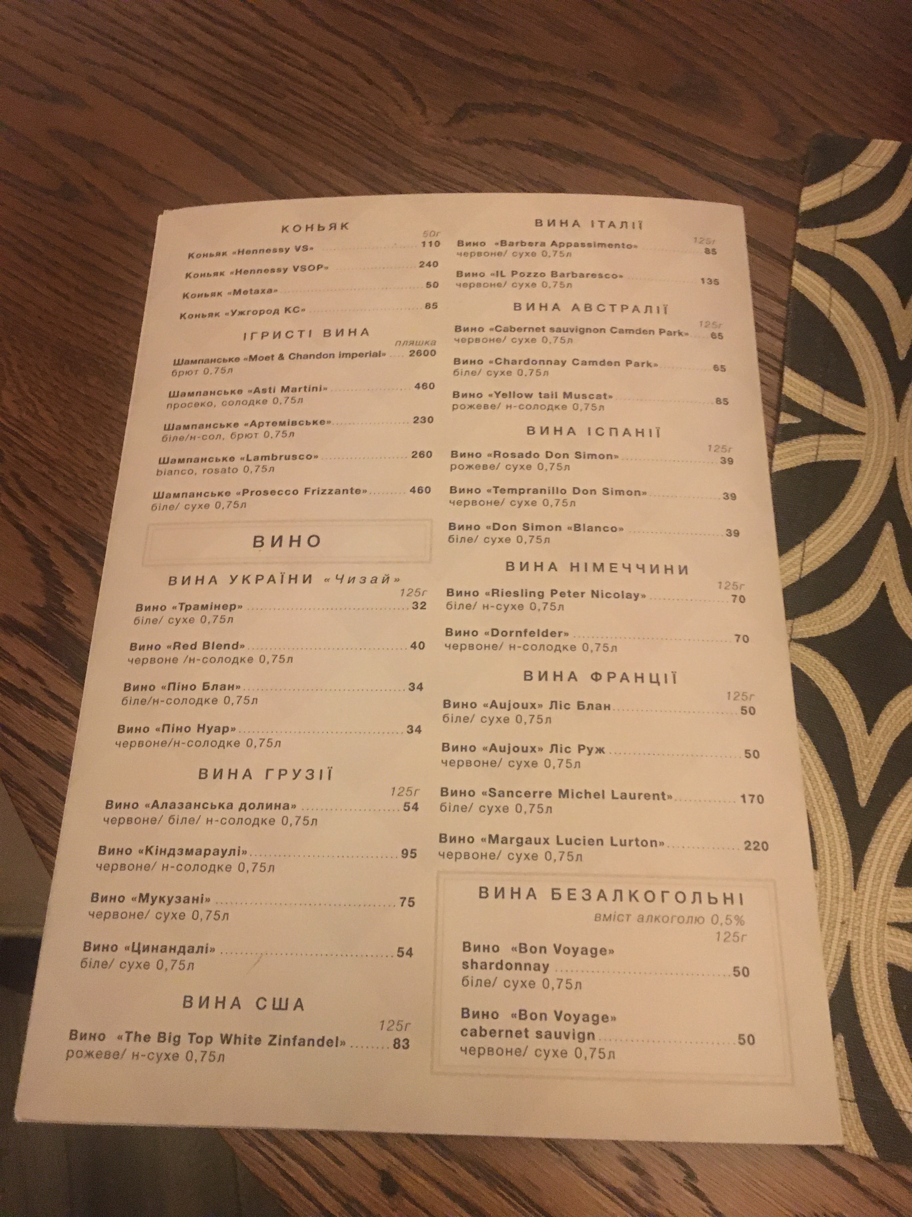 Flyashka Restoratsiya menu 6