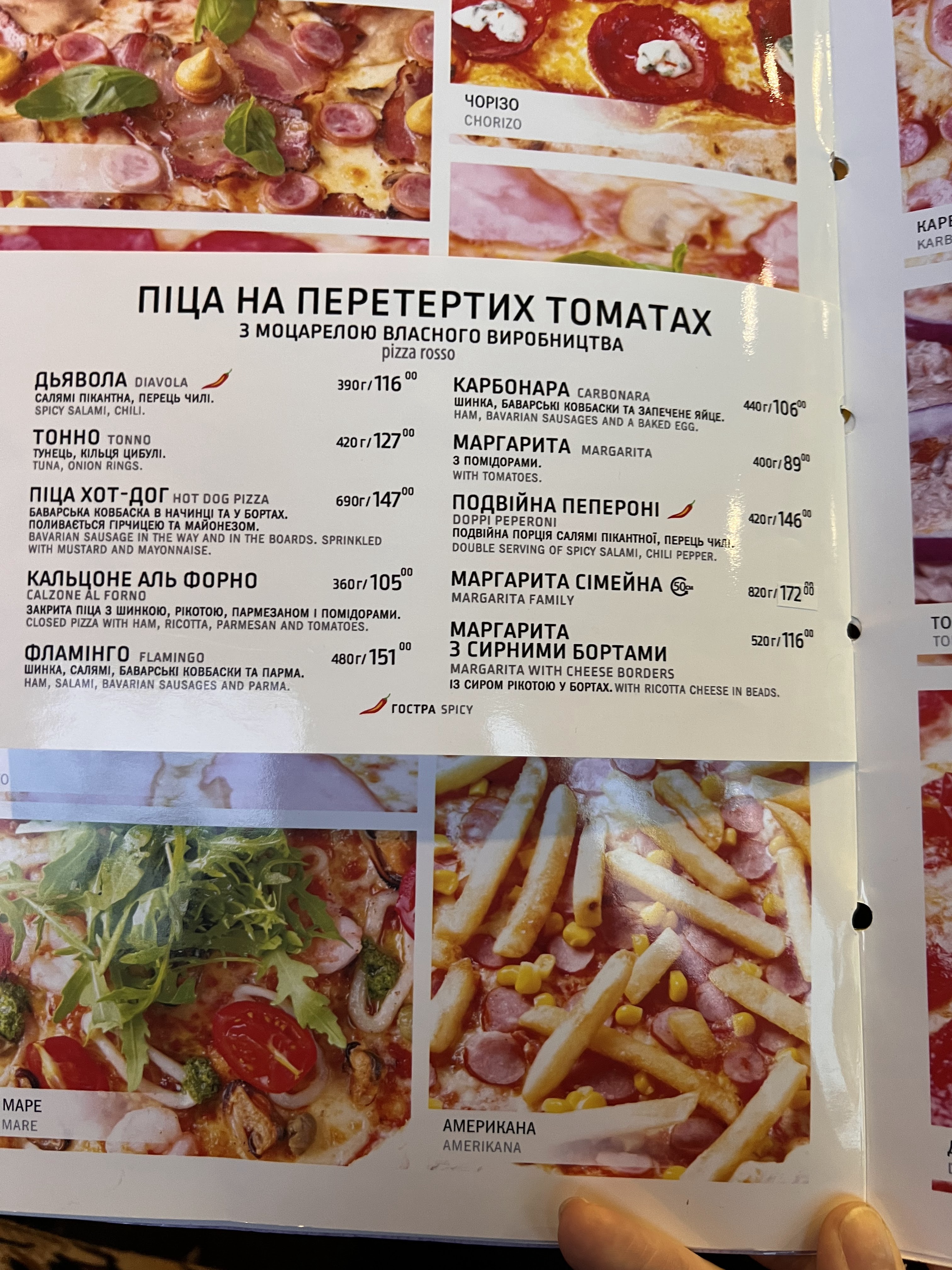 Flamingo menu 7