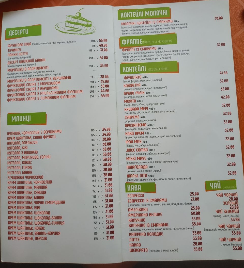Pizzeria Sorrento menu 2