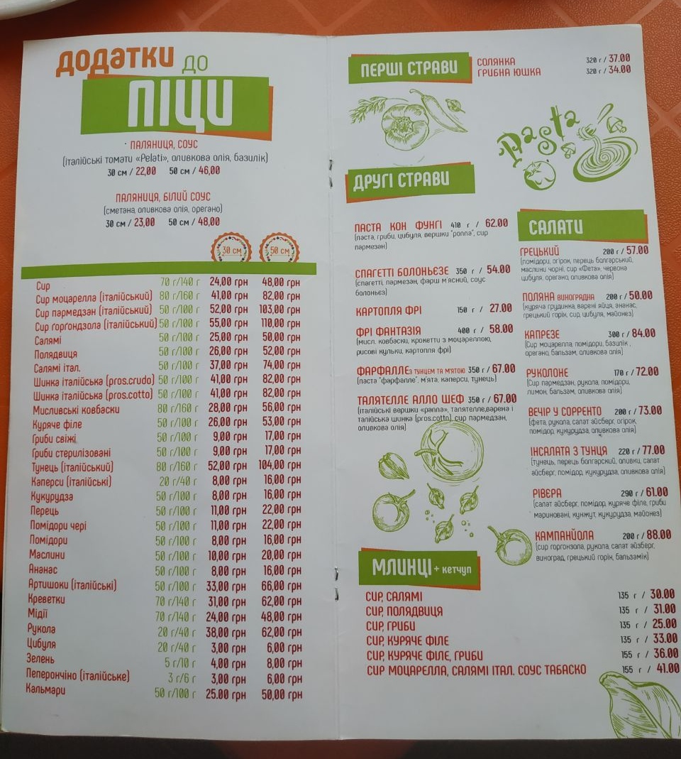 Pizzeria Sorrento menu 3