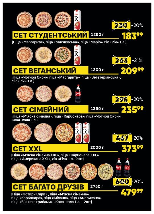 «Сімейна Піца» menu 2