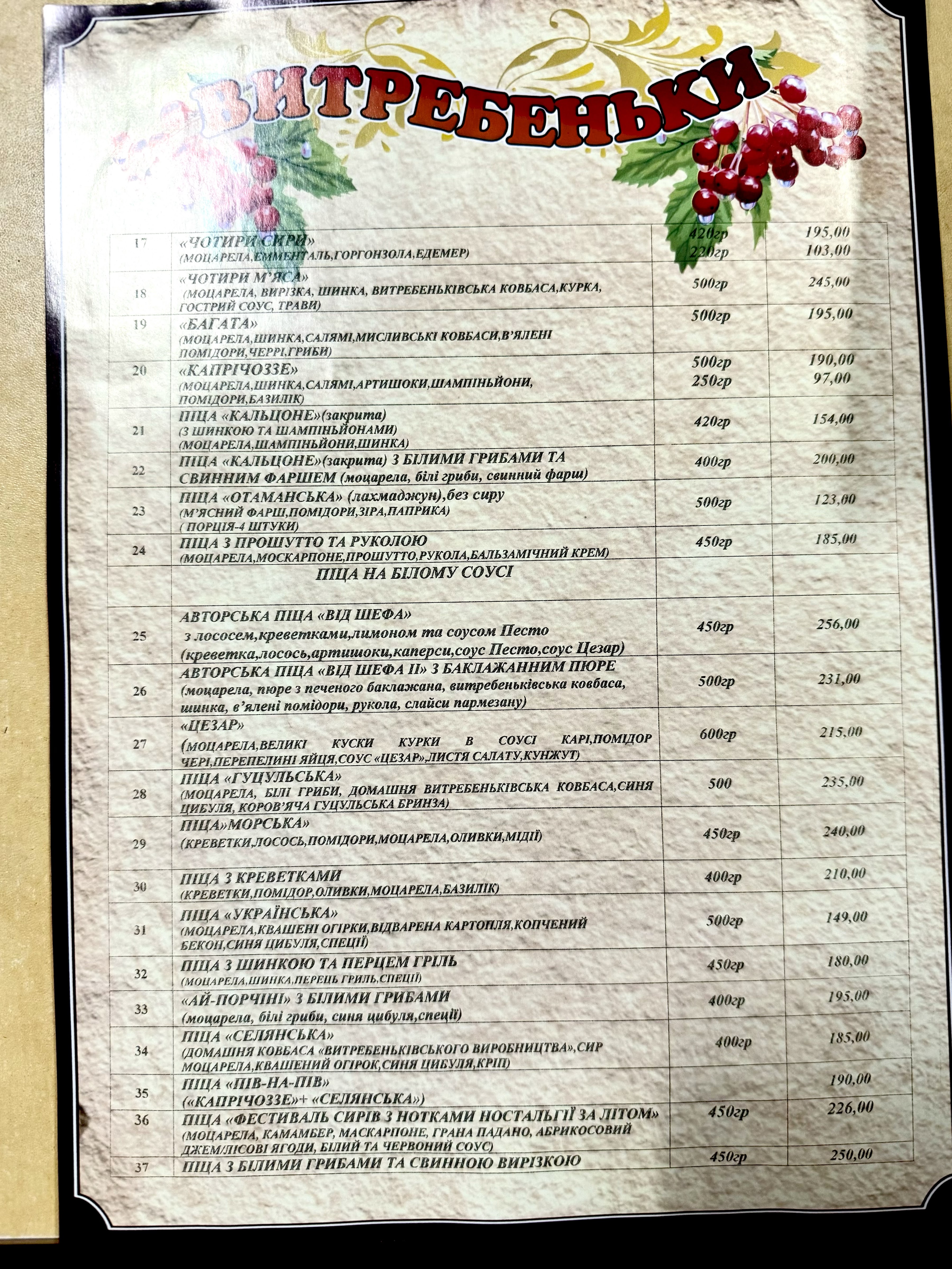 Vytrebenʹky menu 2