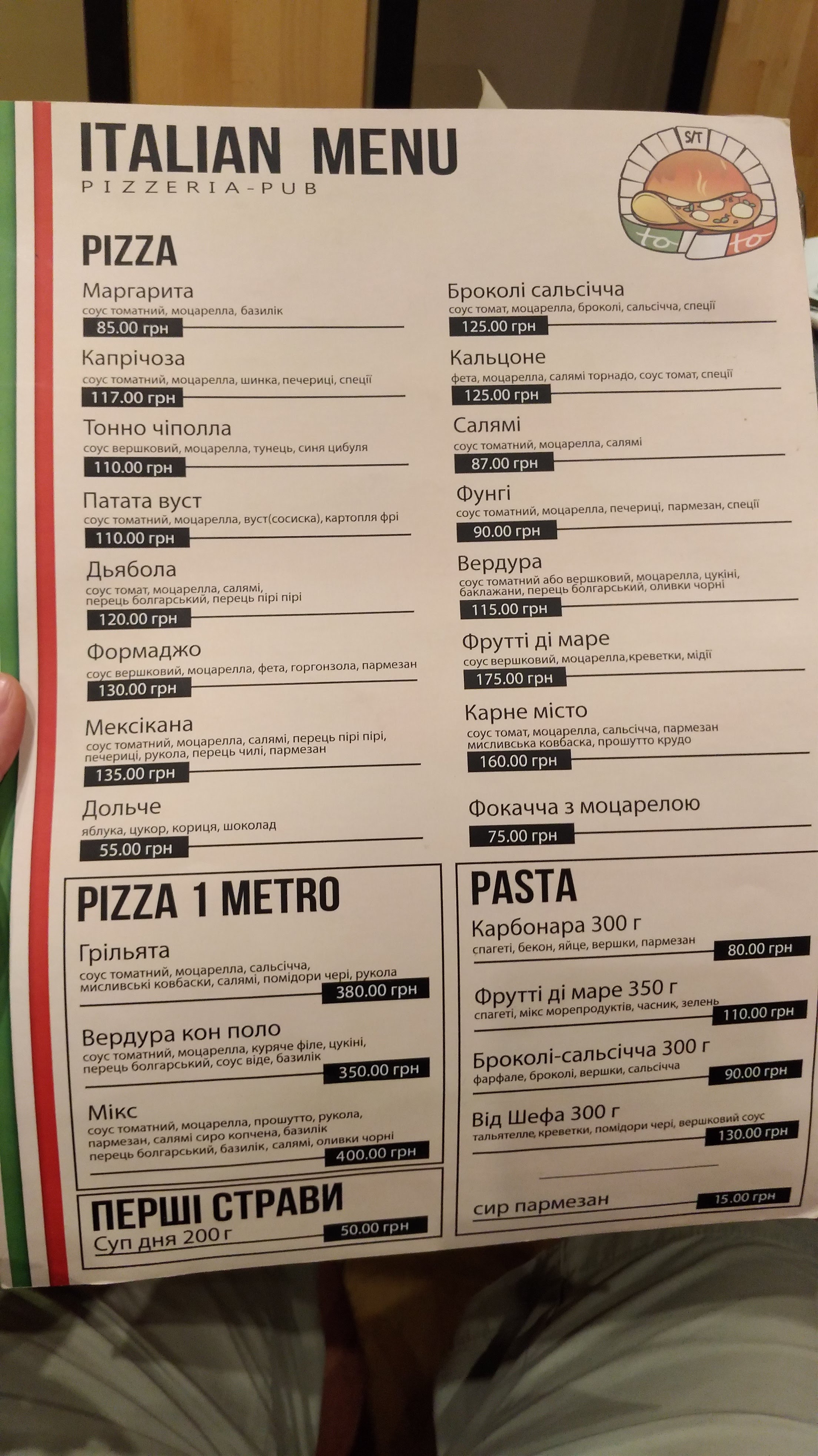 Pizzeria-pub Toto menu 3