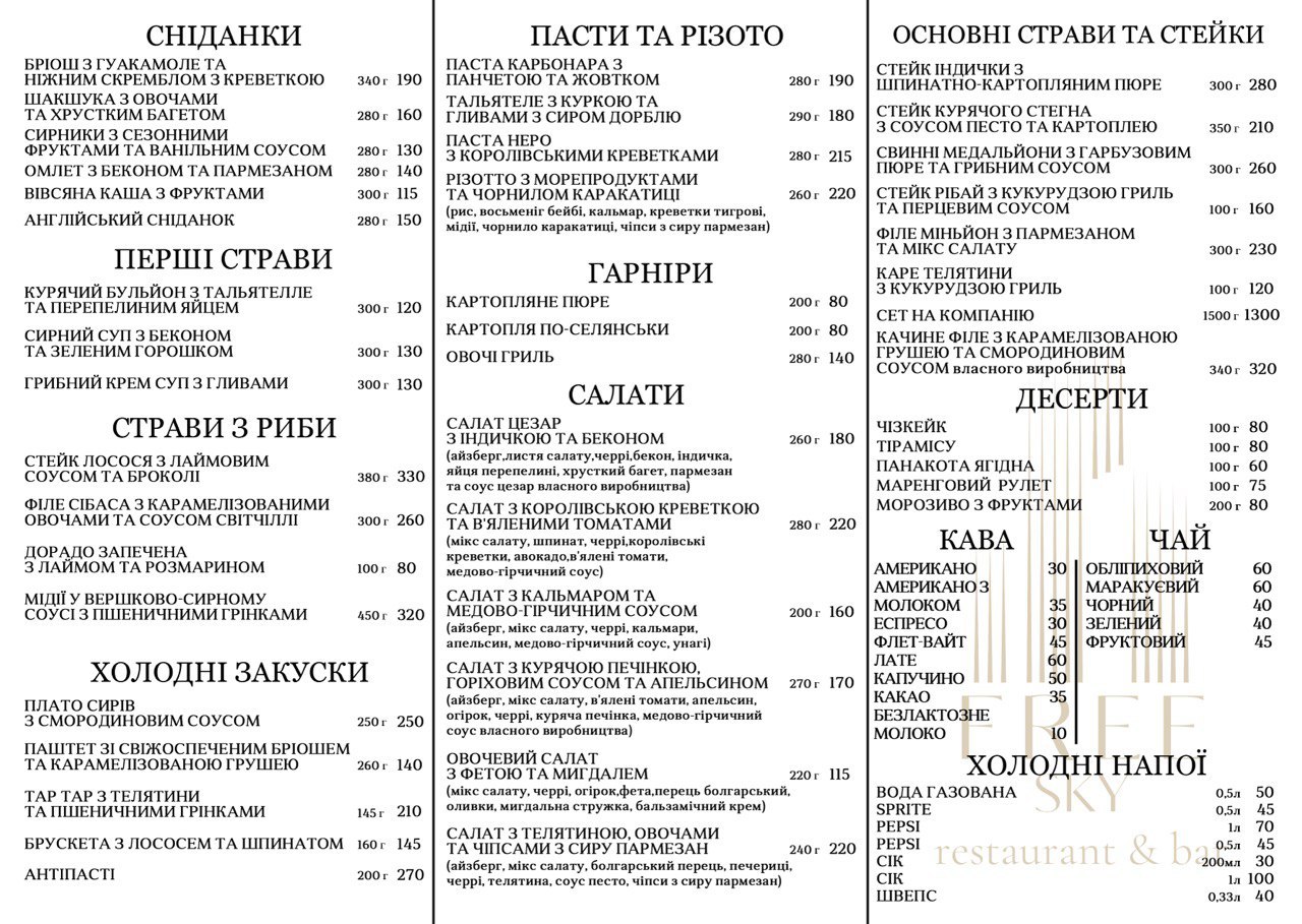 FreeSky menu 1