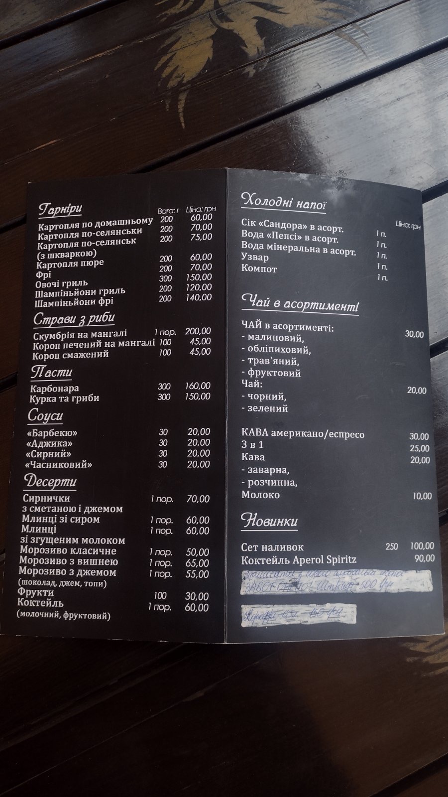 Kafe " Venetsiya " menu 2