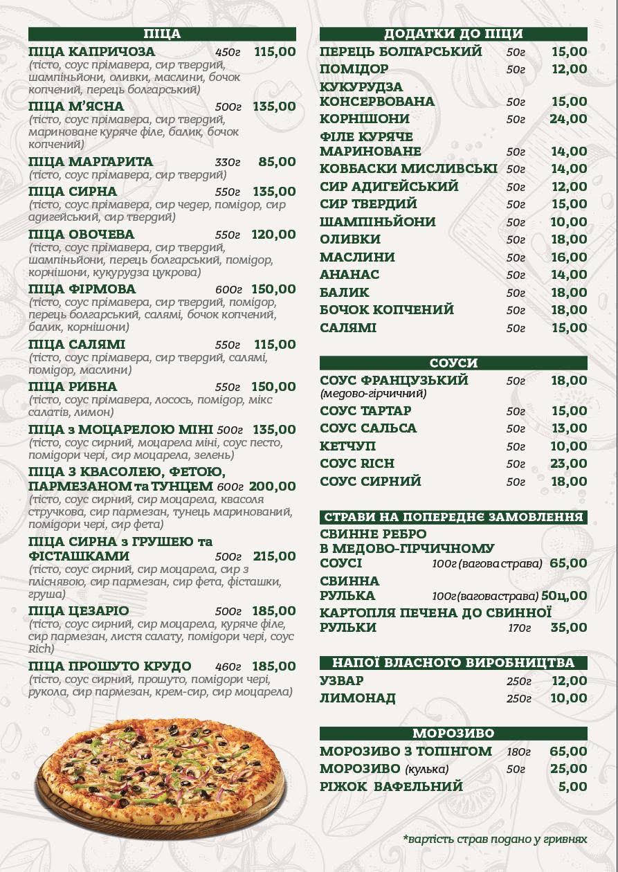 Pitstsa Mario menu 3