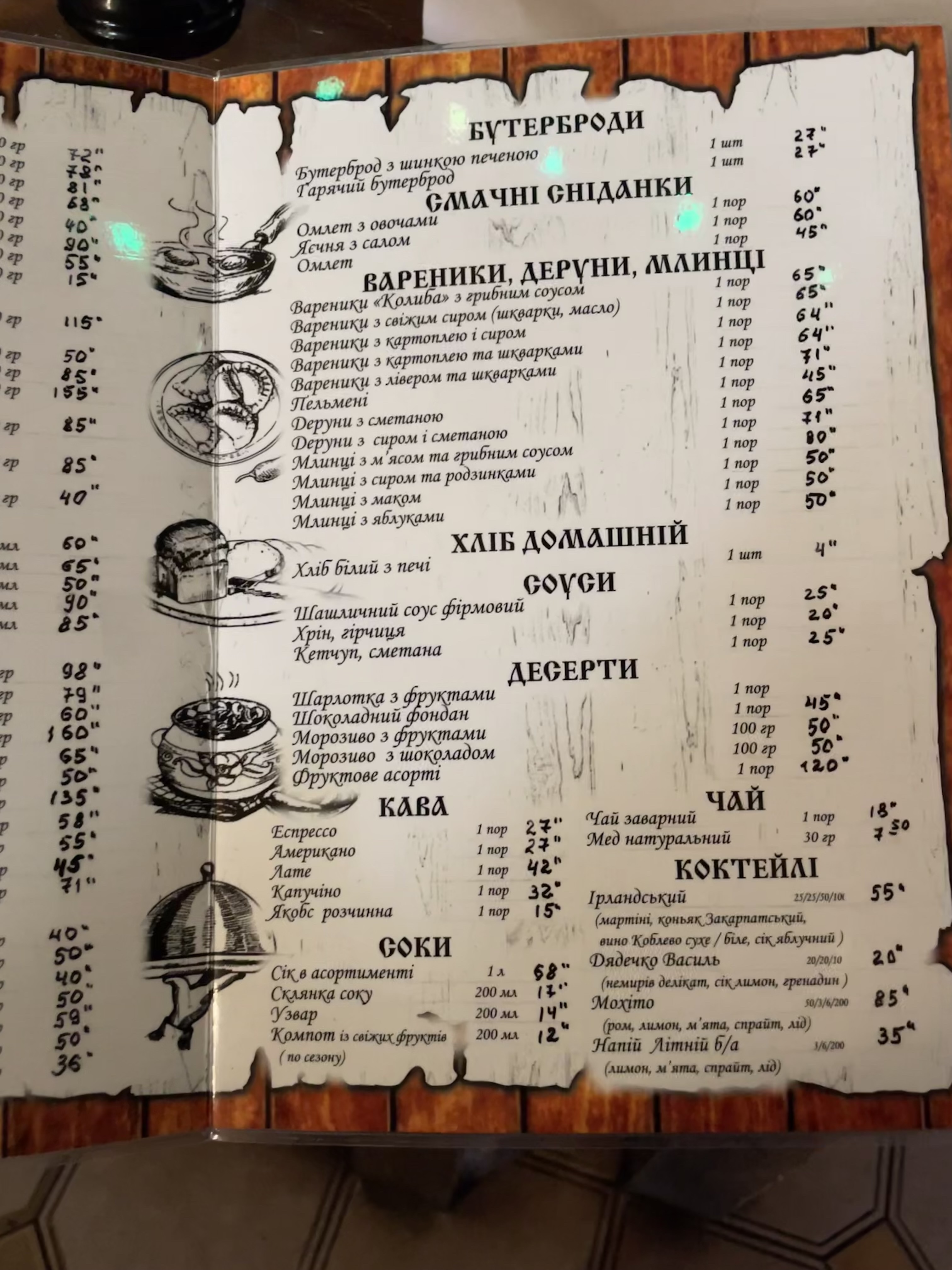 Kafe-Bar Kolyba menu 4