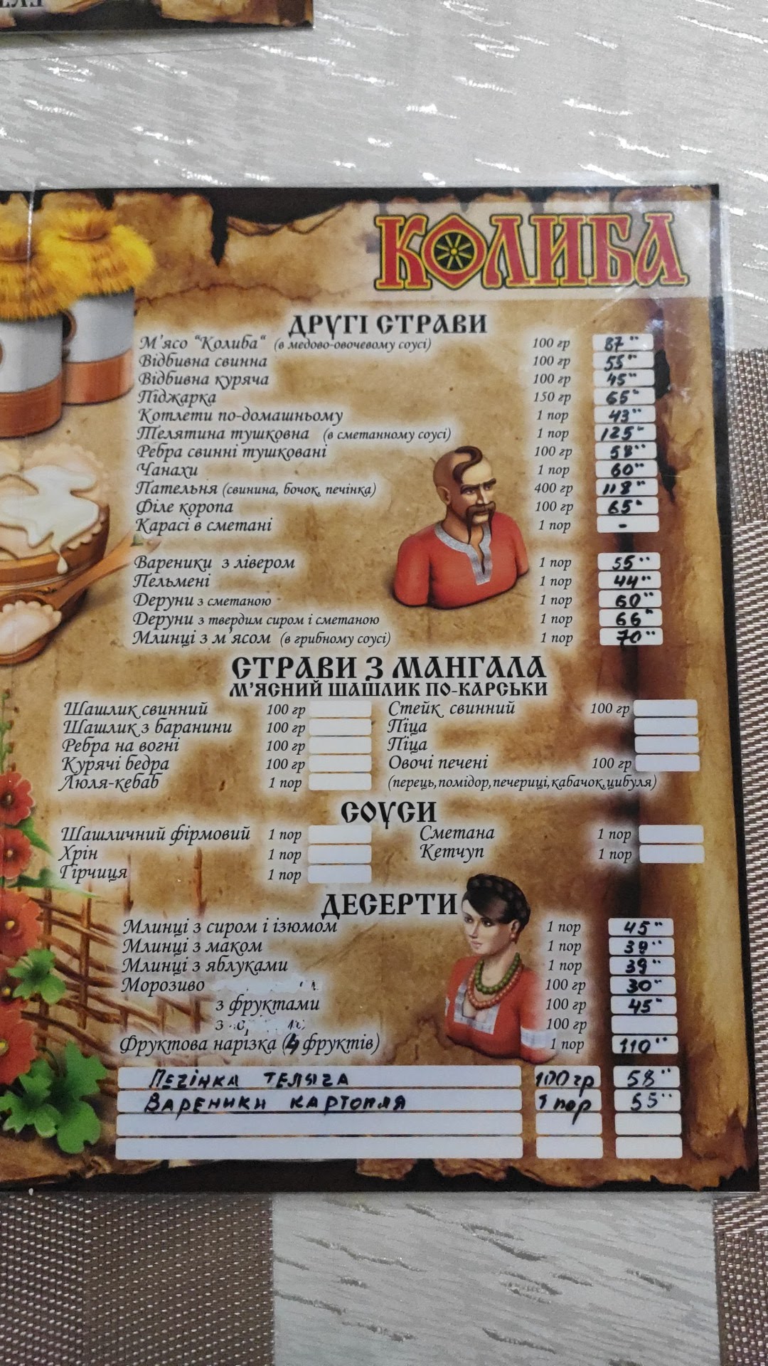 Kafe-Bar Kolyba menu 6