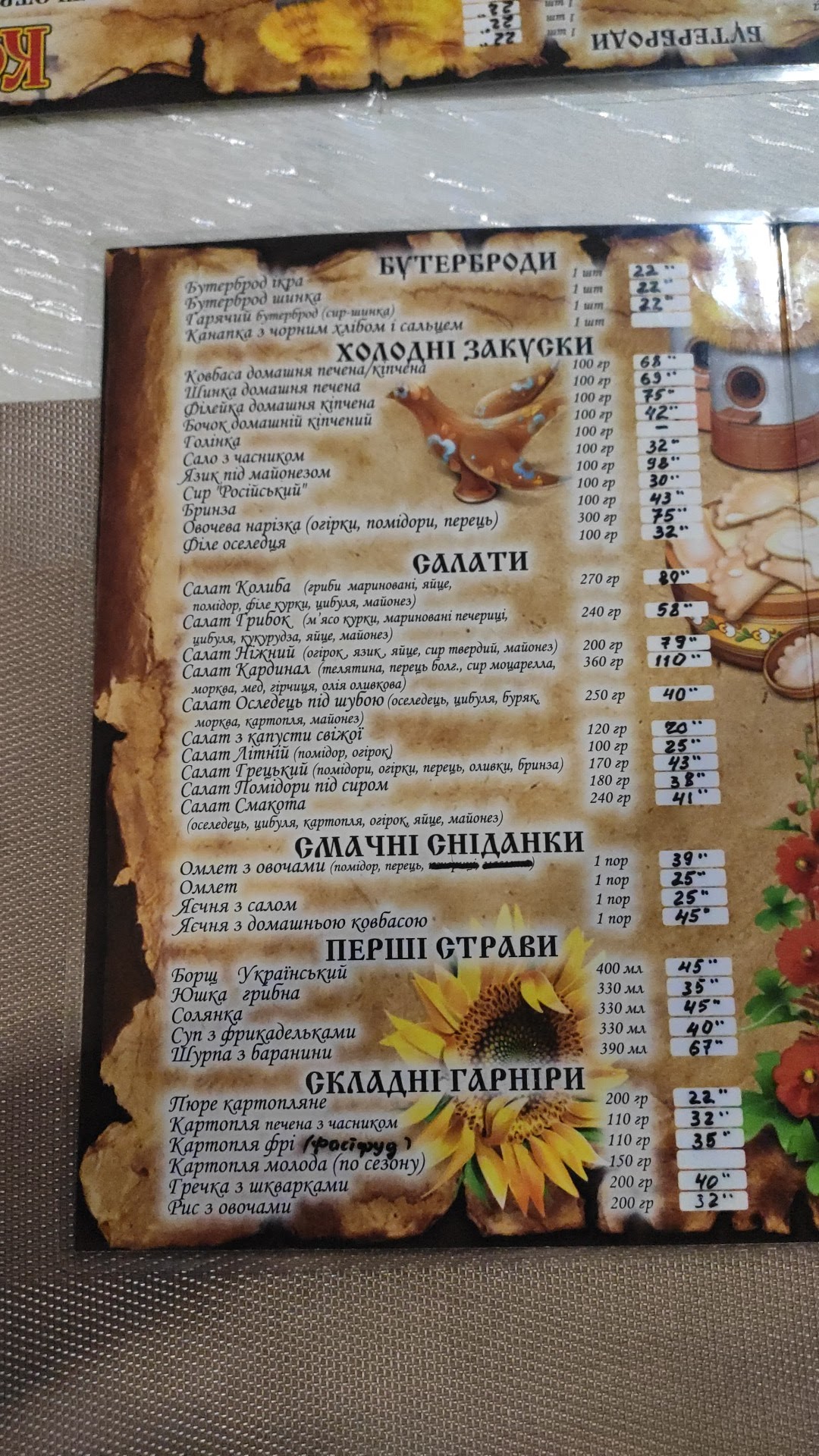 Kafe-Bar Kolyba menu 7