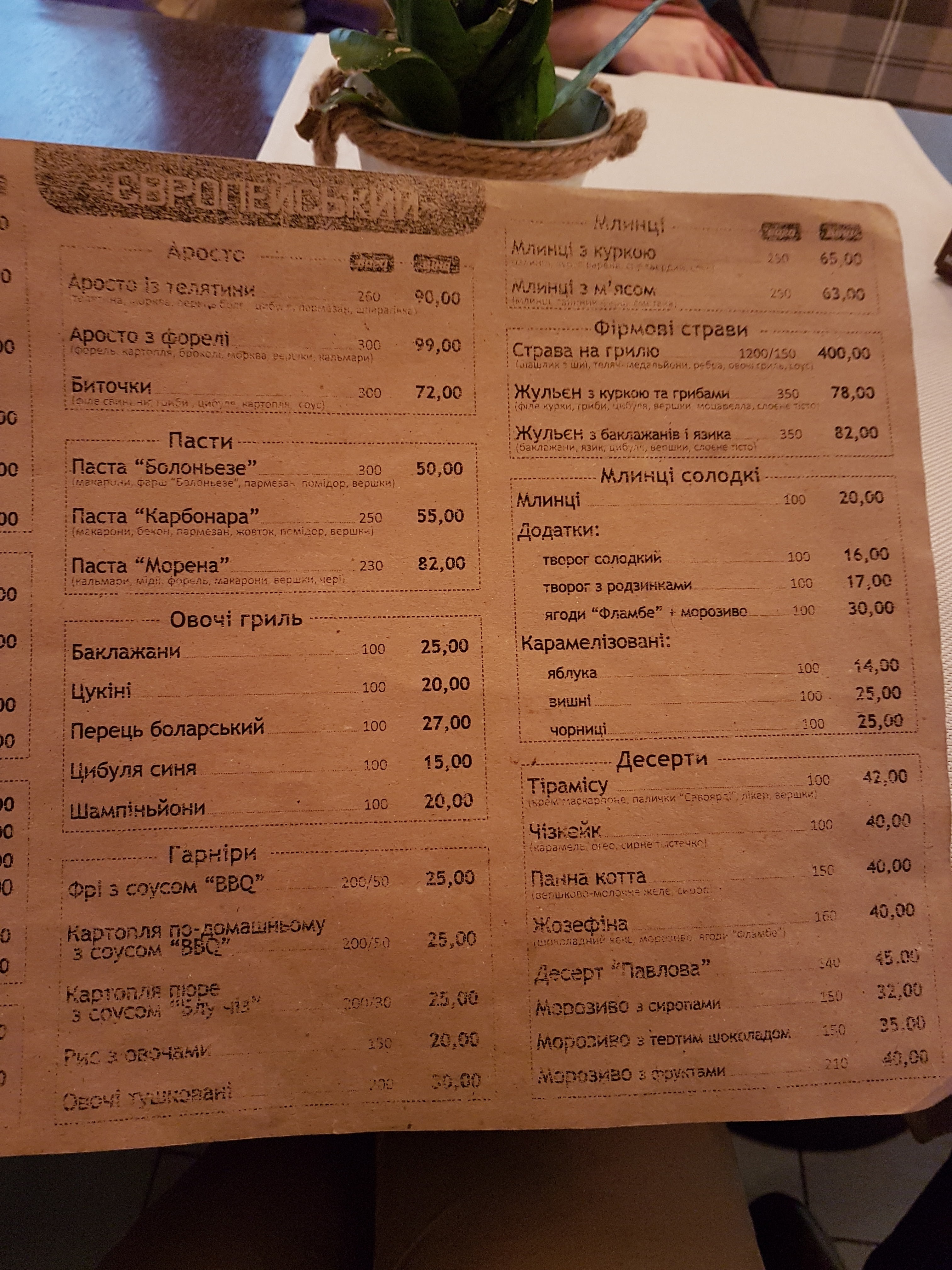 Yevropeysʹkyy menu 11