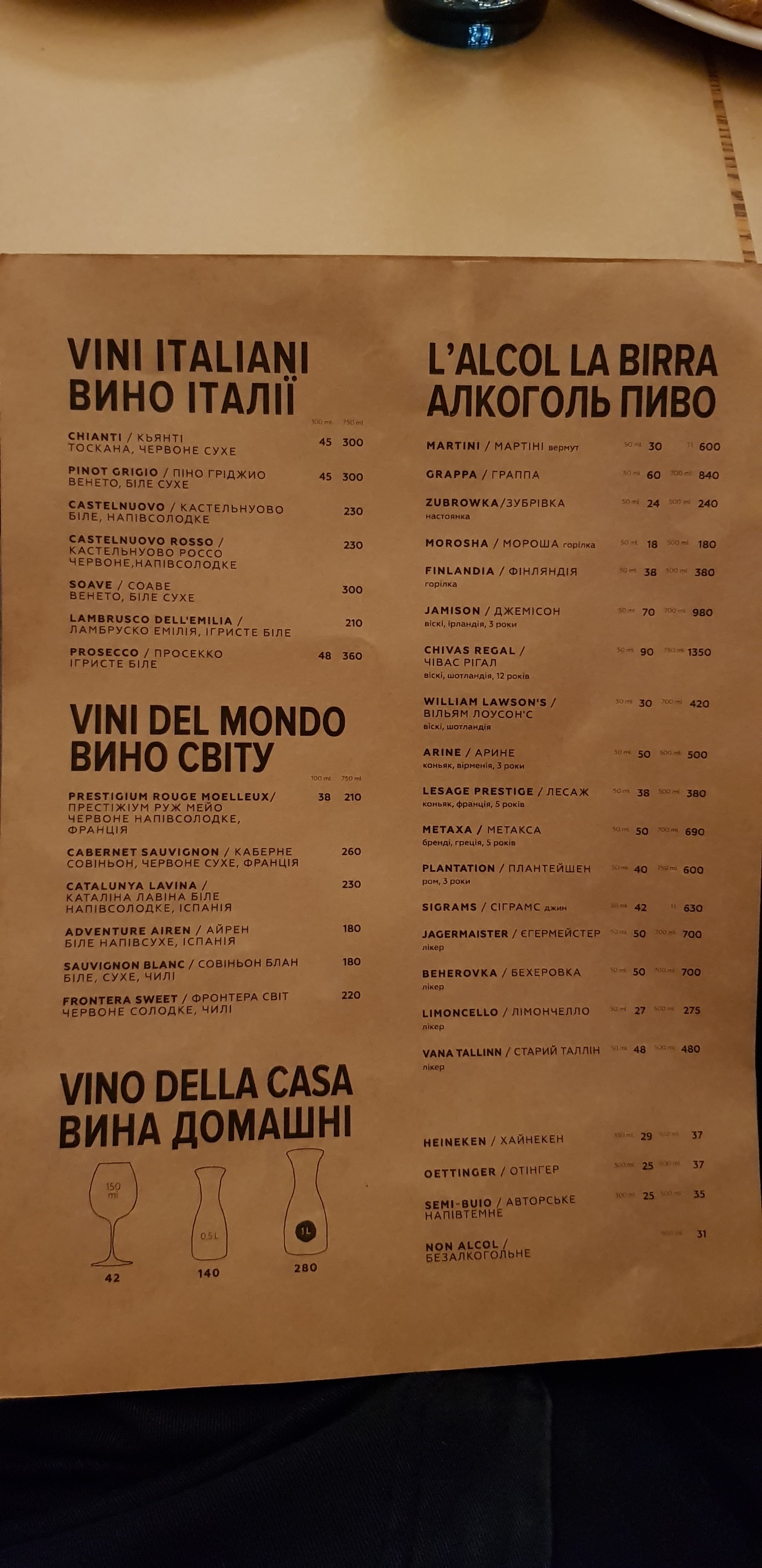 Felichita menu 3