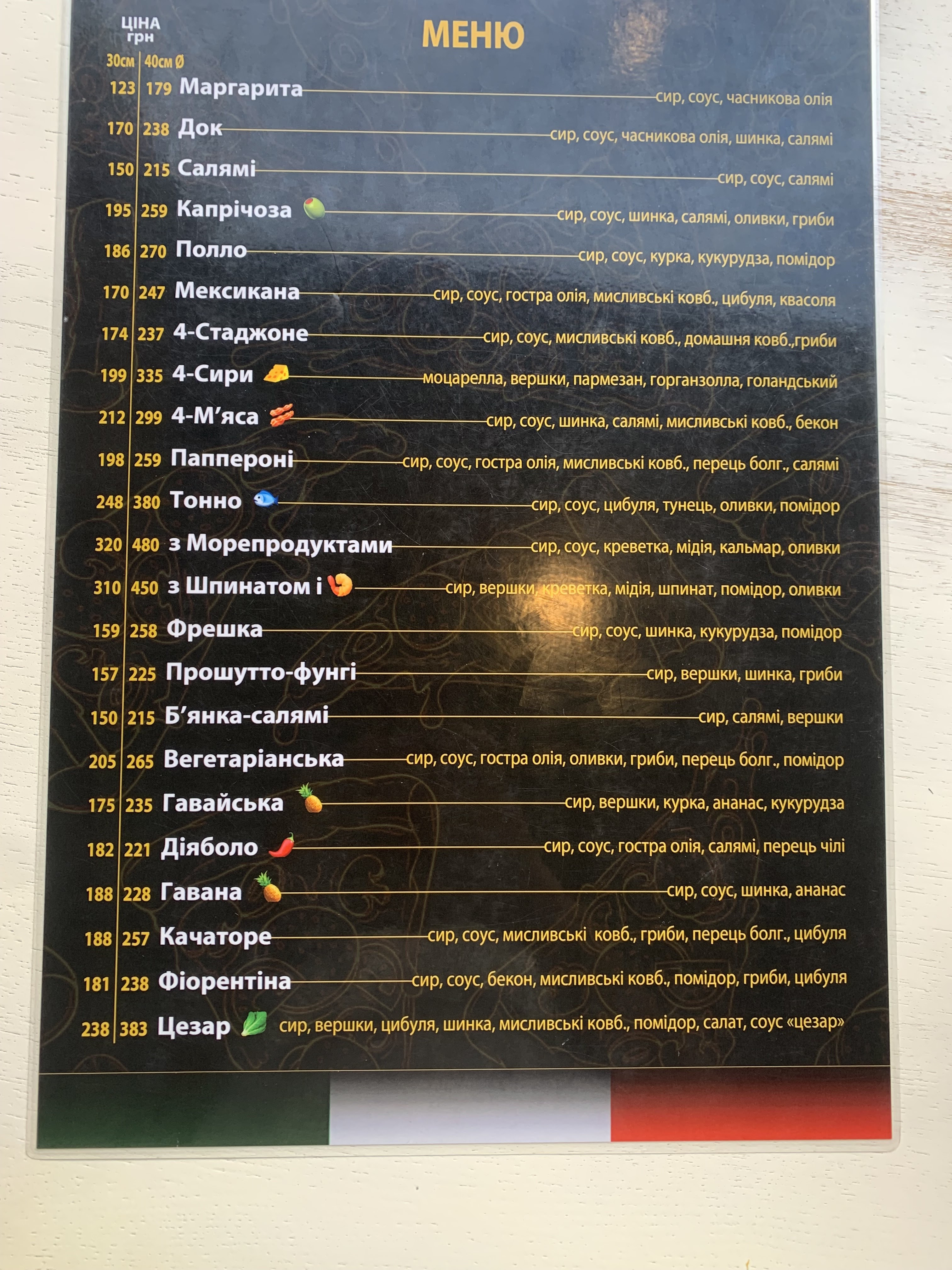 Antica menu 8