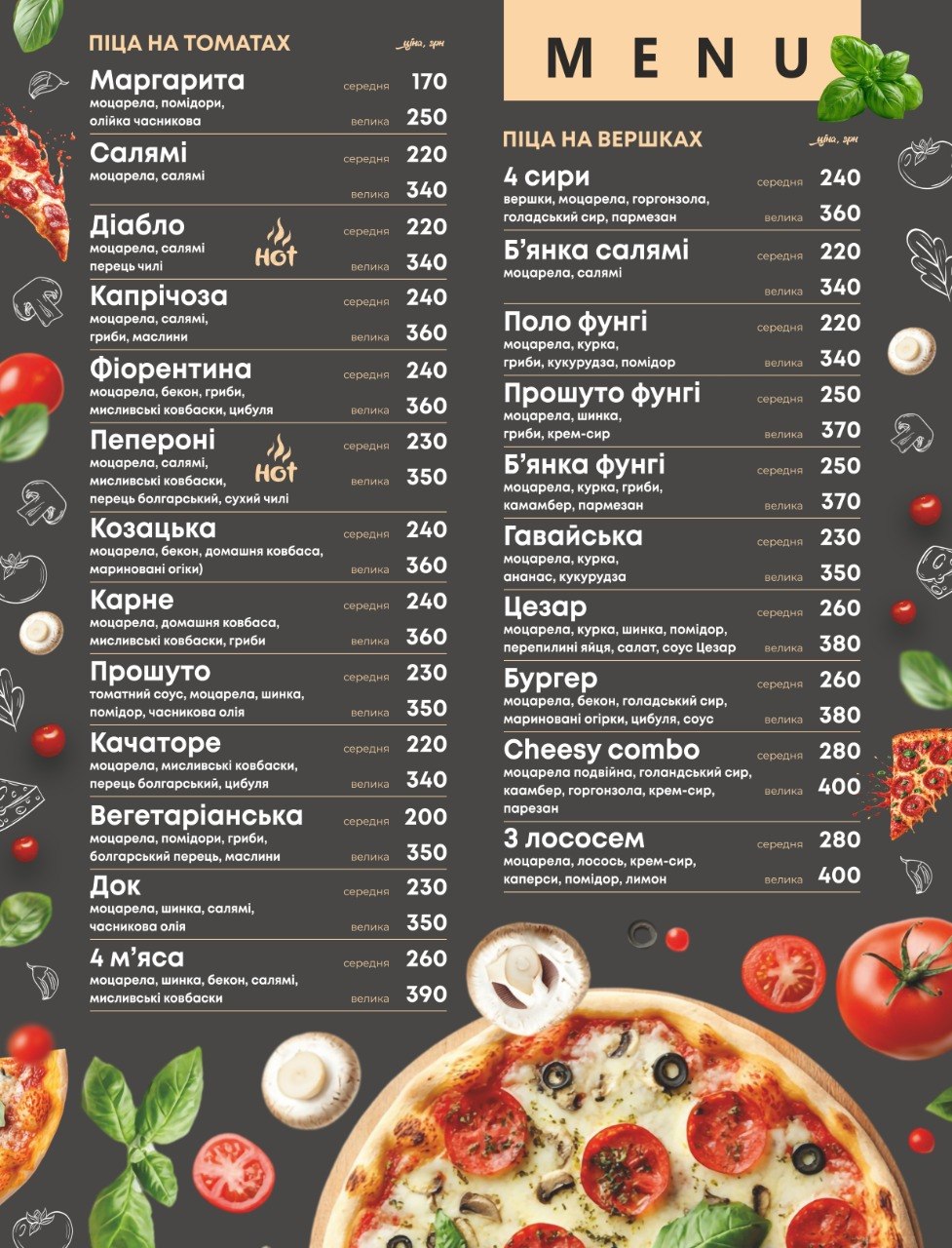 Pitsa Z Soboyu menu 1