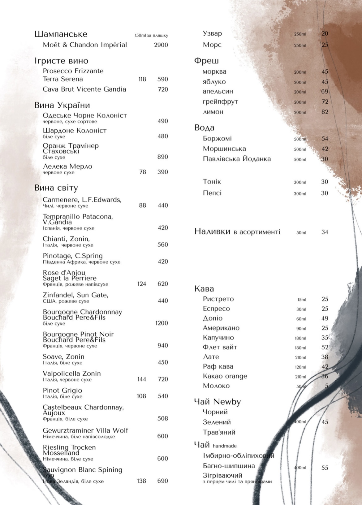 Vitovt's Crown menu 3