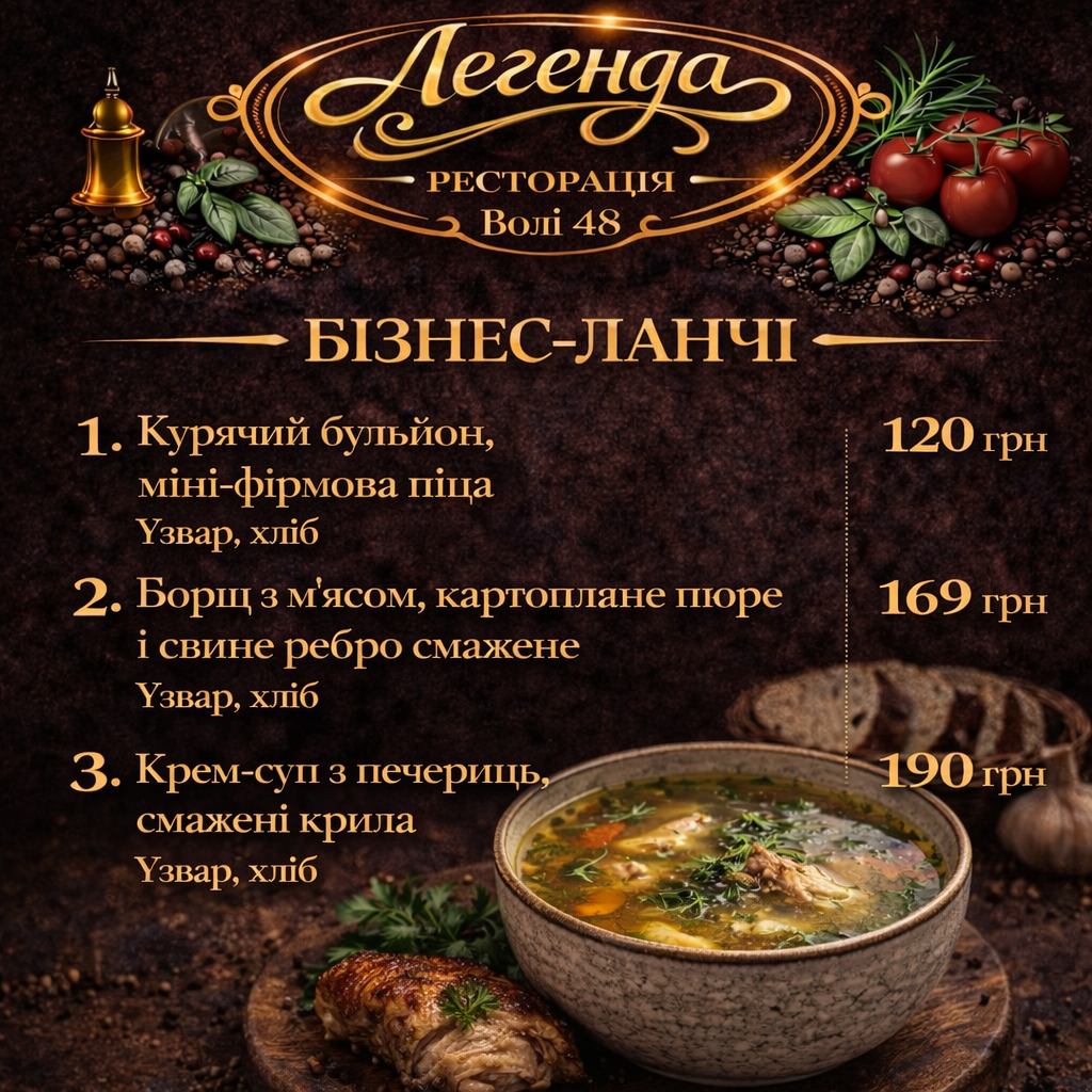 Lehenda menu 3