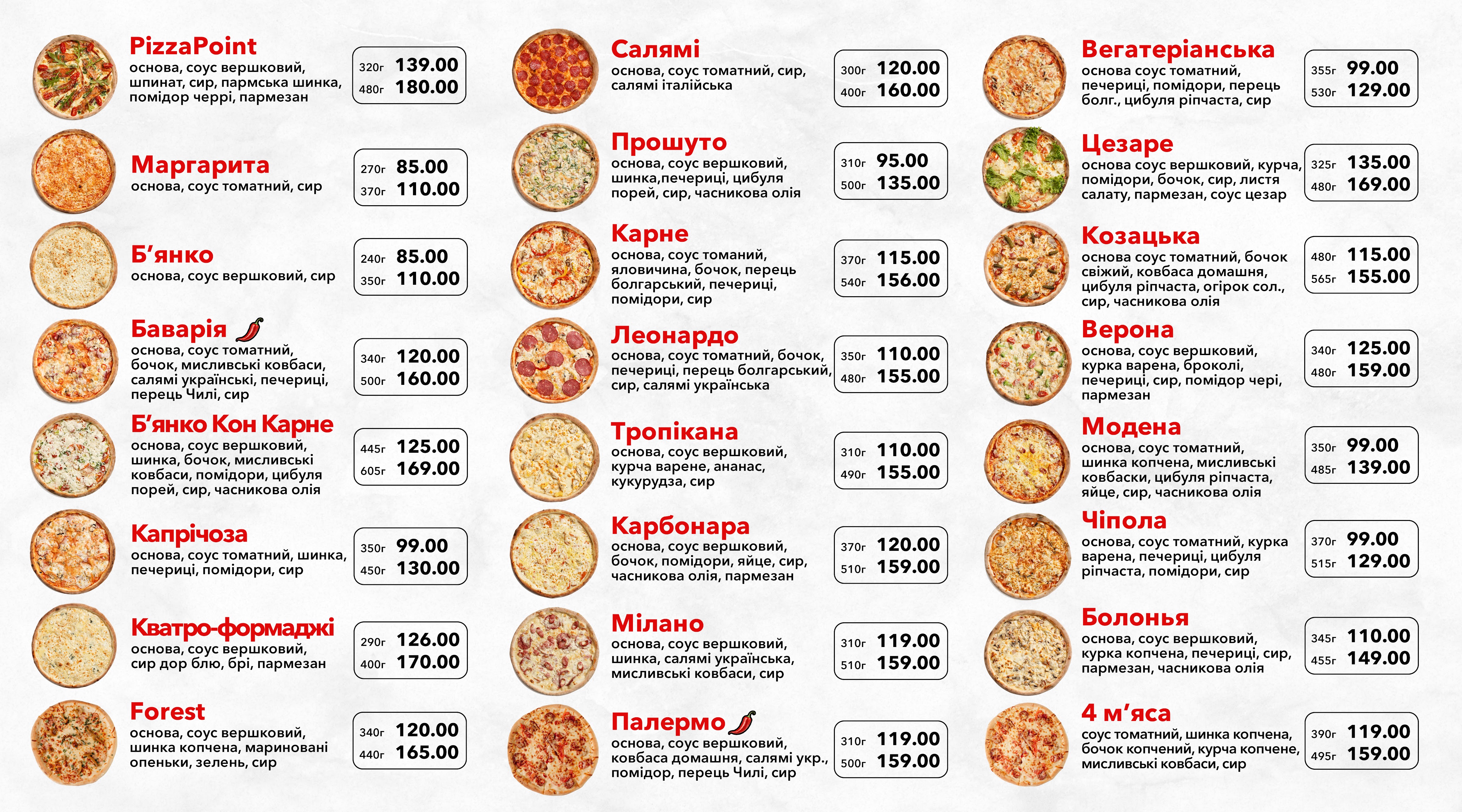 PIZZA POINT menu 1