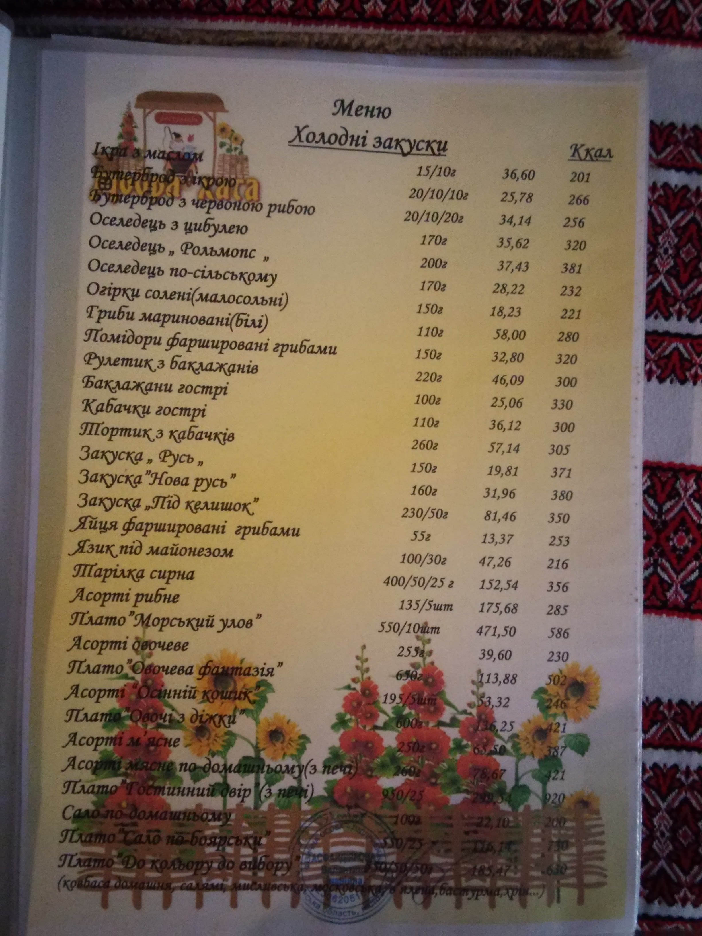 Dobra Khata menu 11