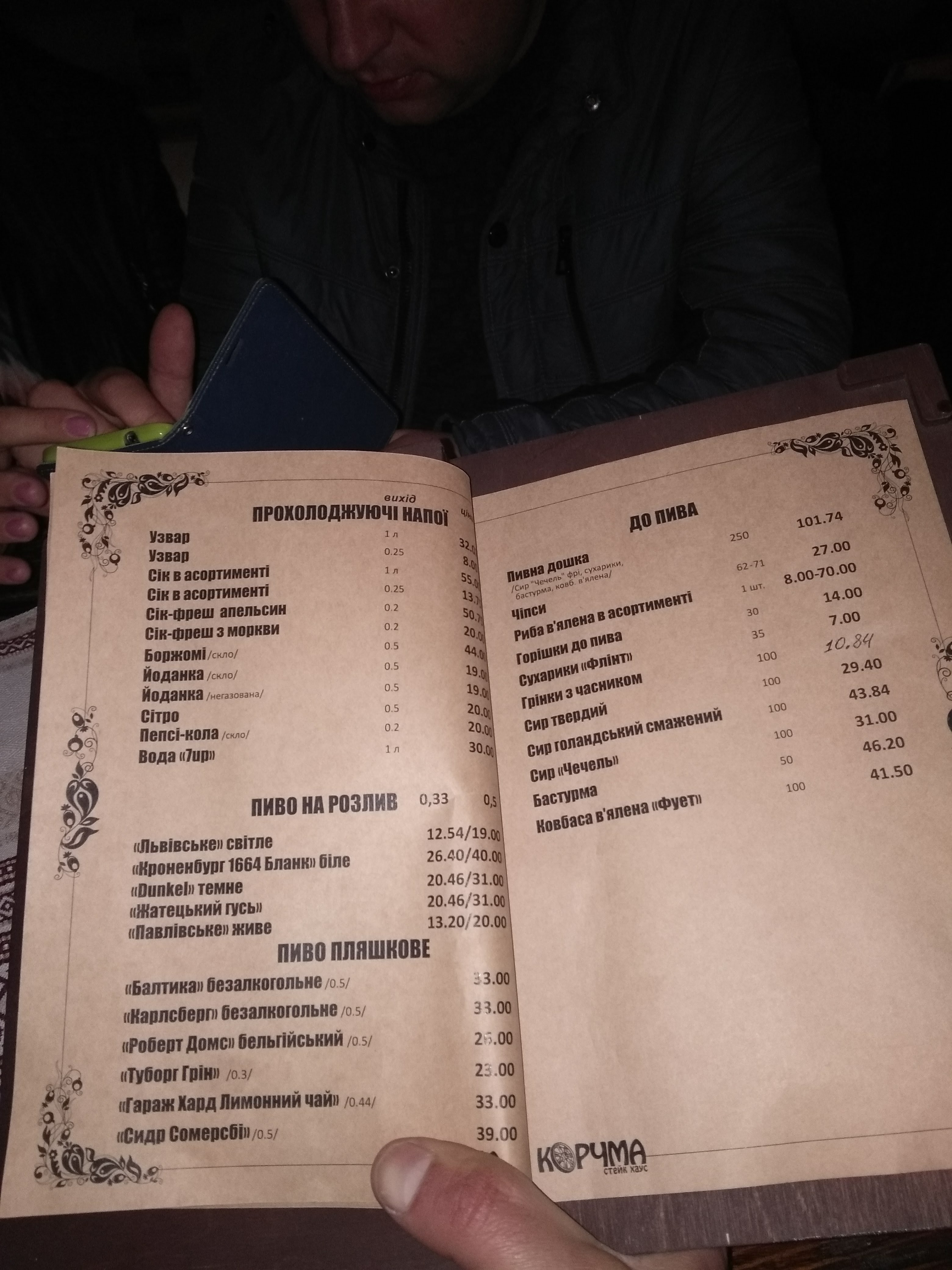 Korchma menu 3