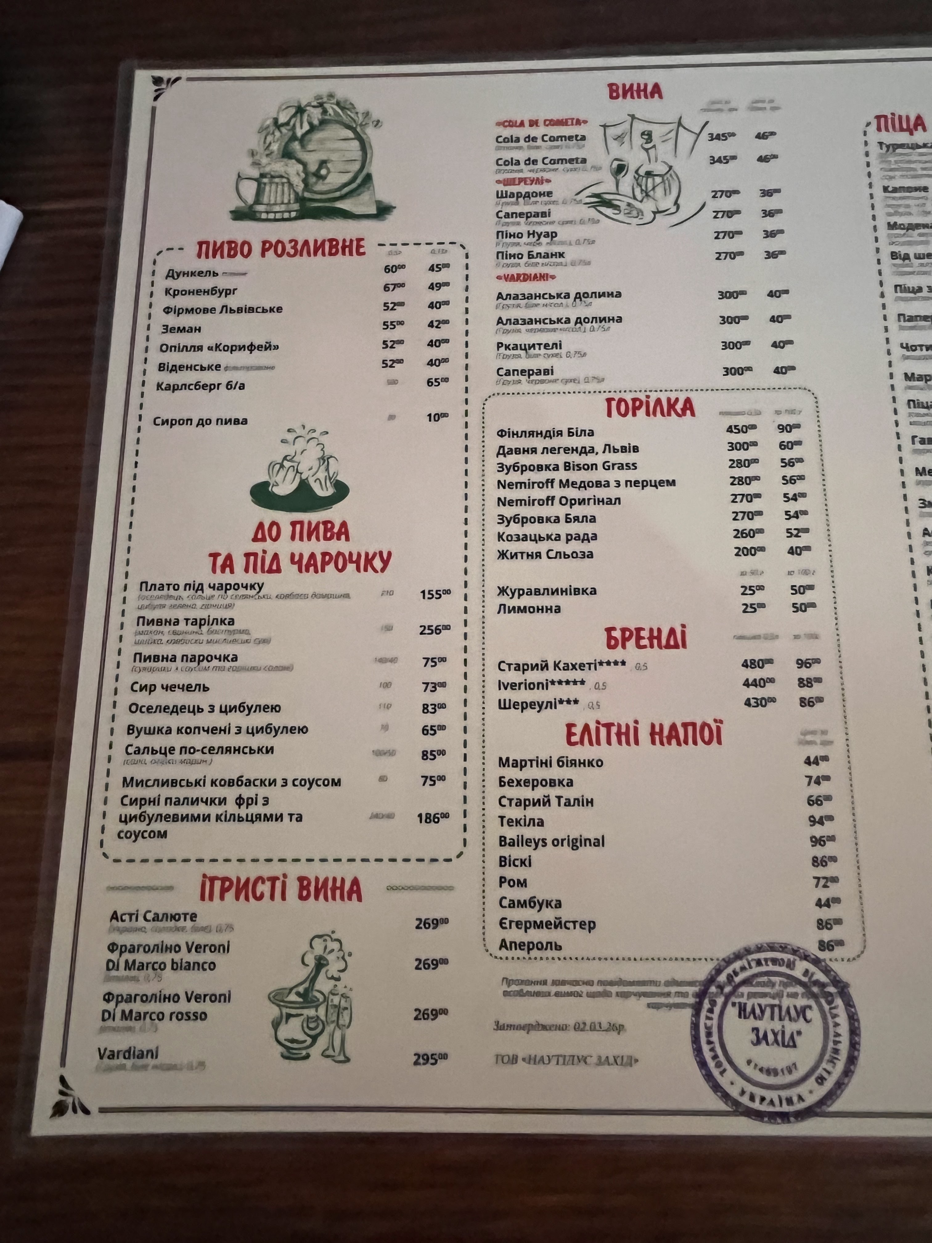 Metro menu 4