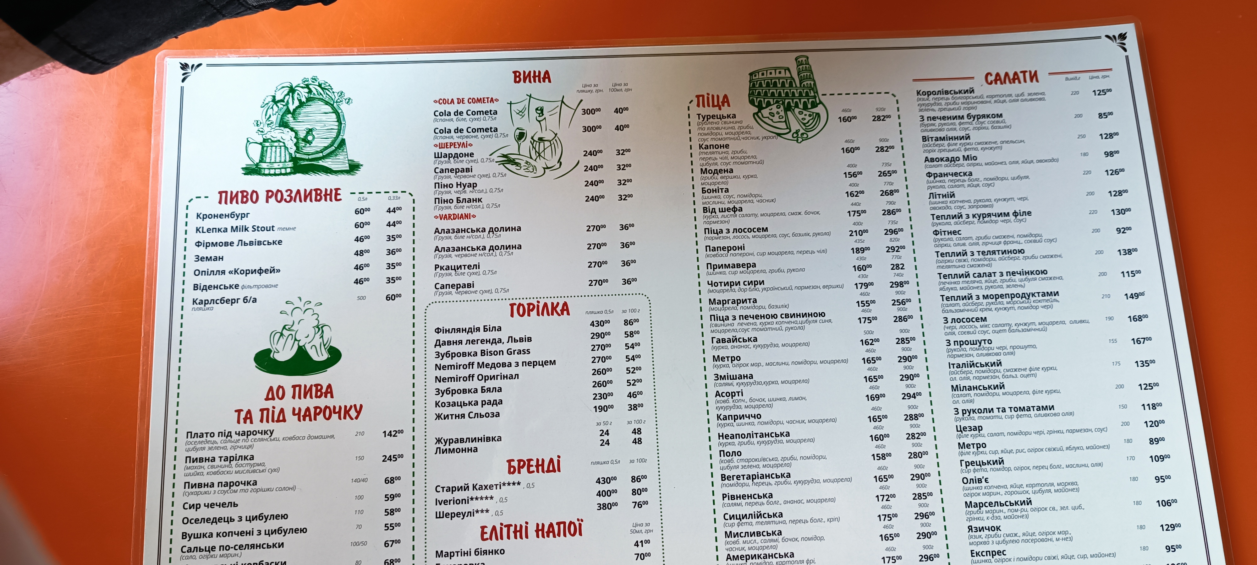 Metro menu 8