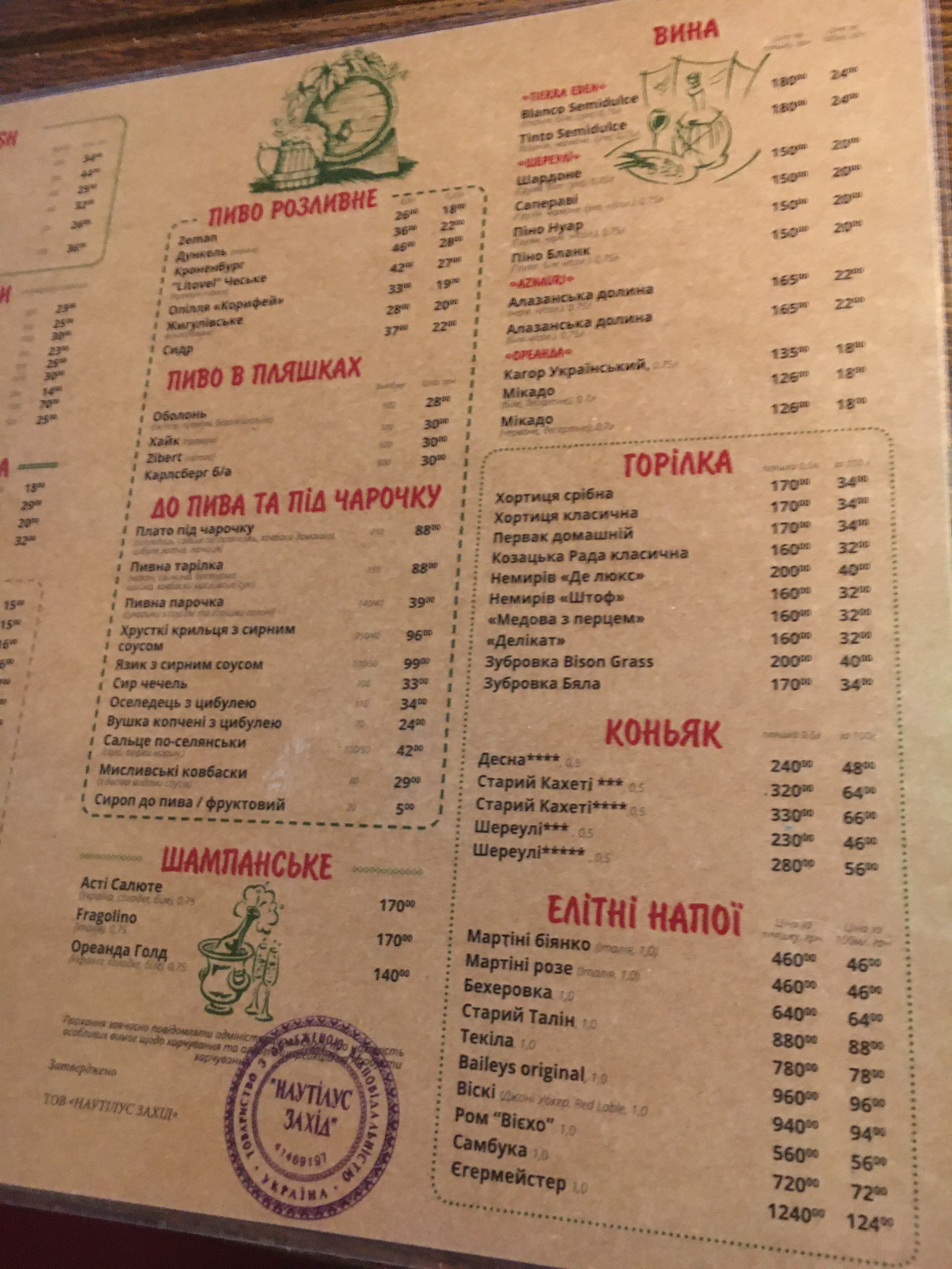 Metro menu 12