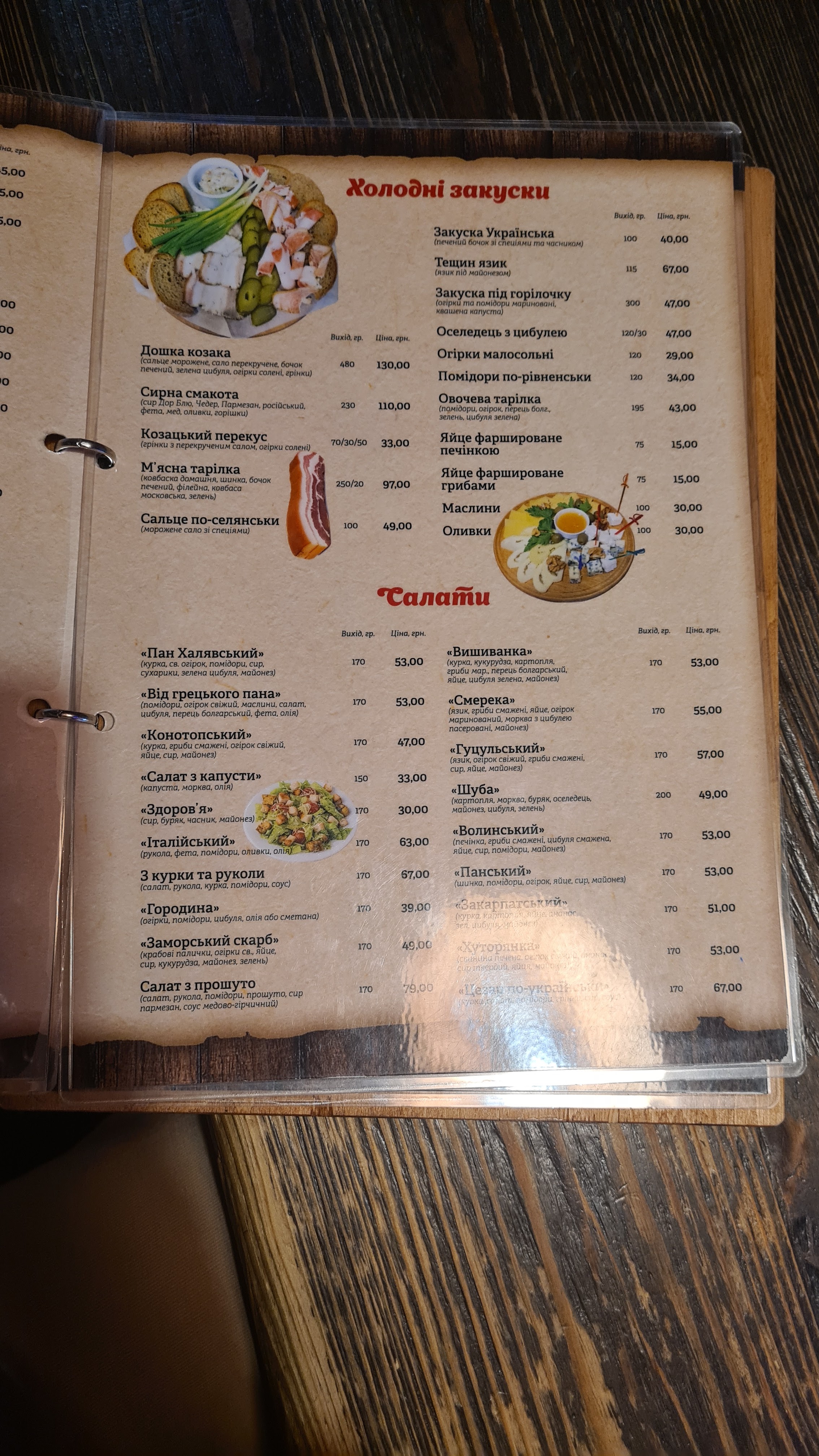 Pan Khalyavsʹkyy menu 10