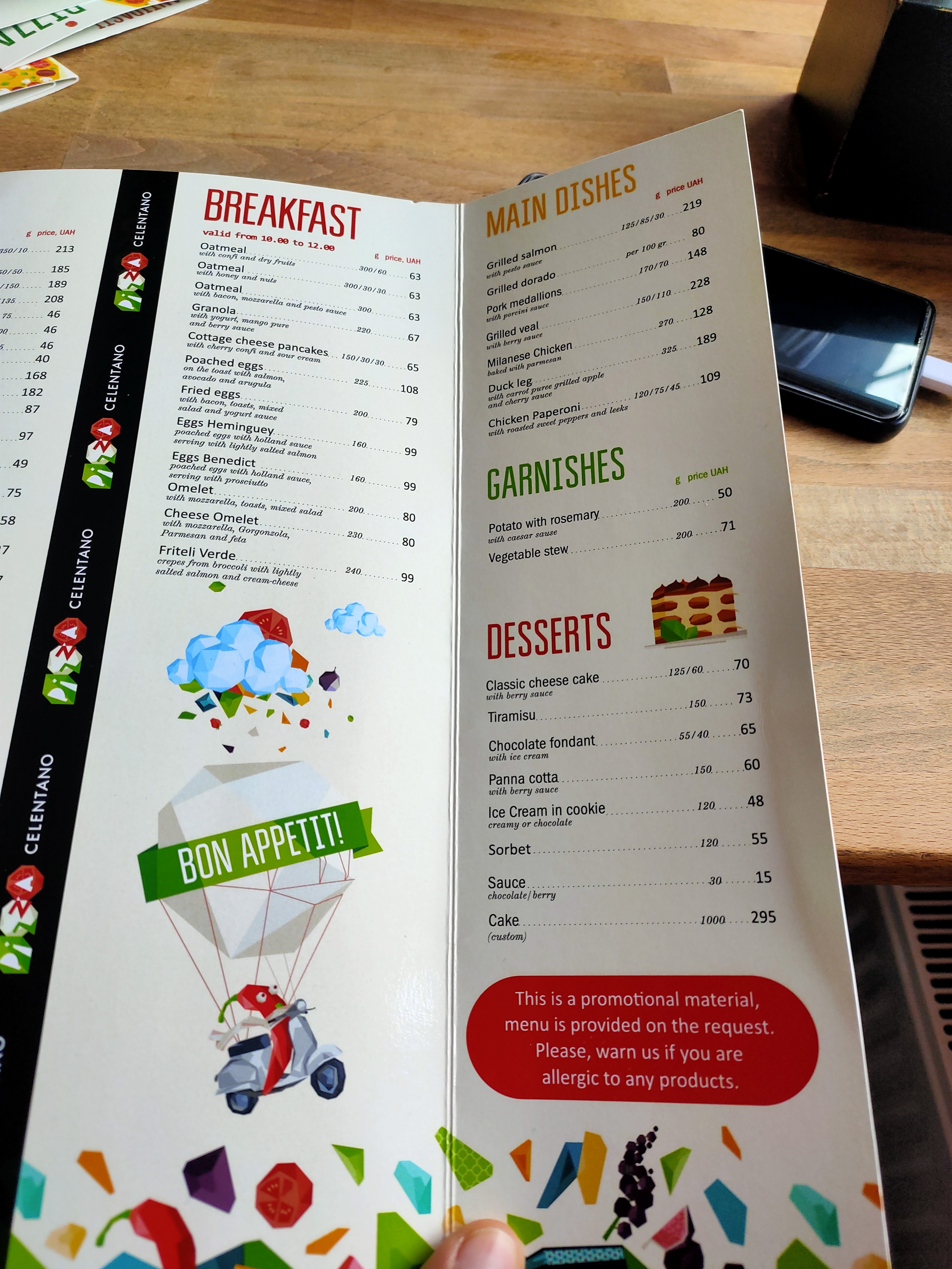 Pizza Celentano menu 5