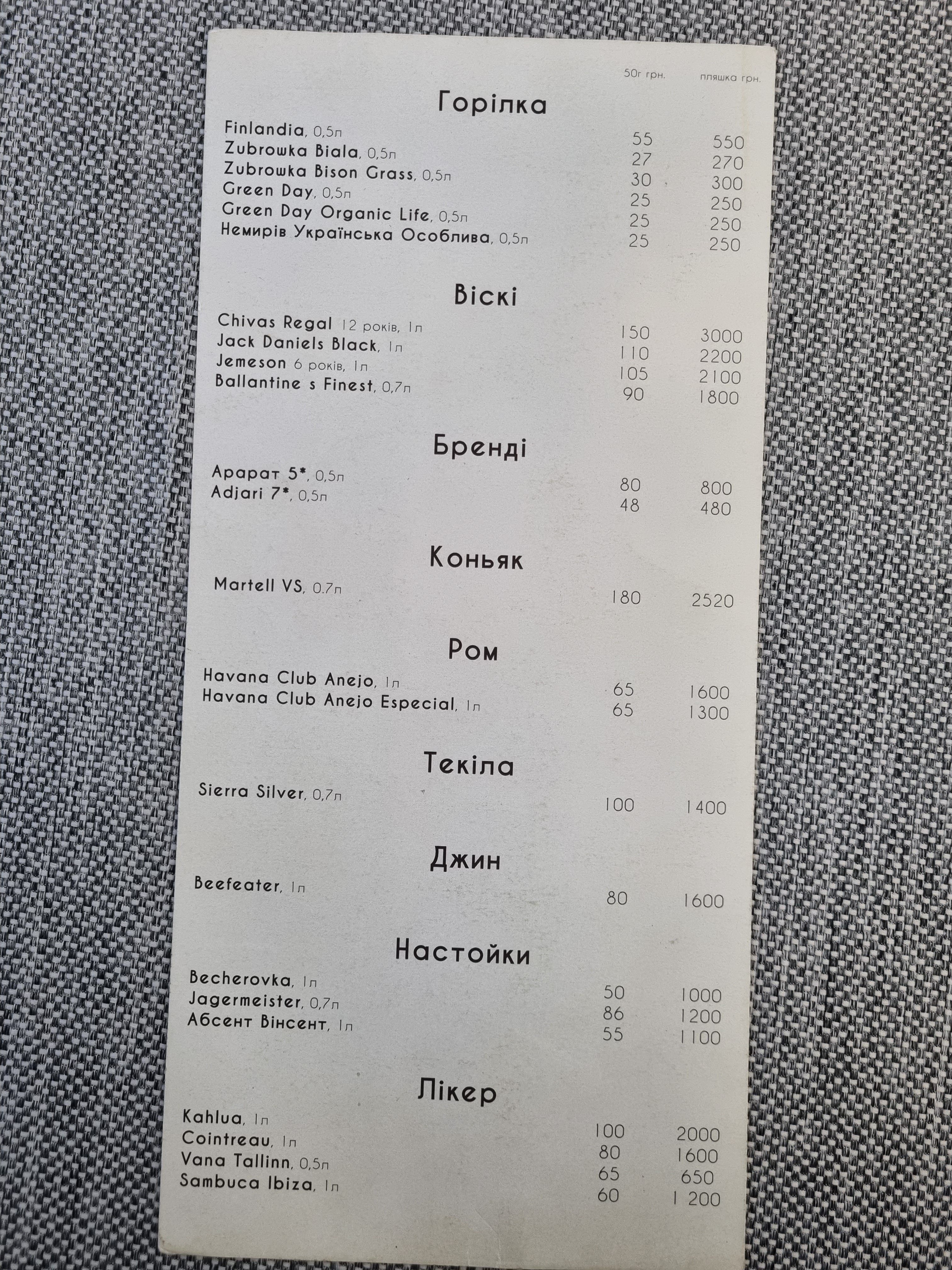 Adaline menu 6