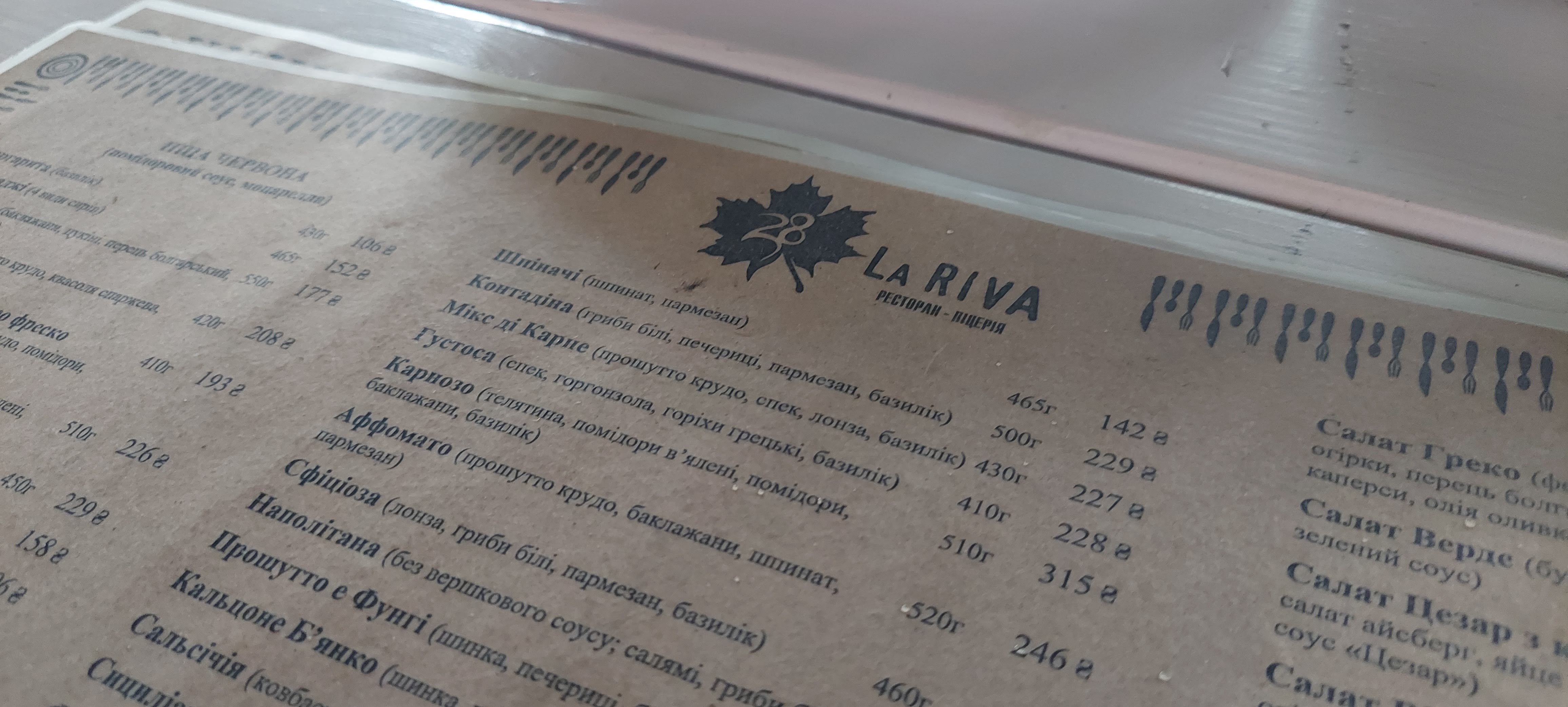 La Riva menu 3