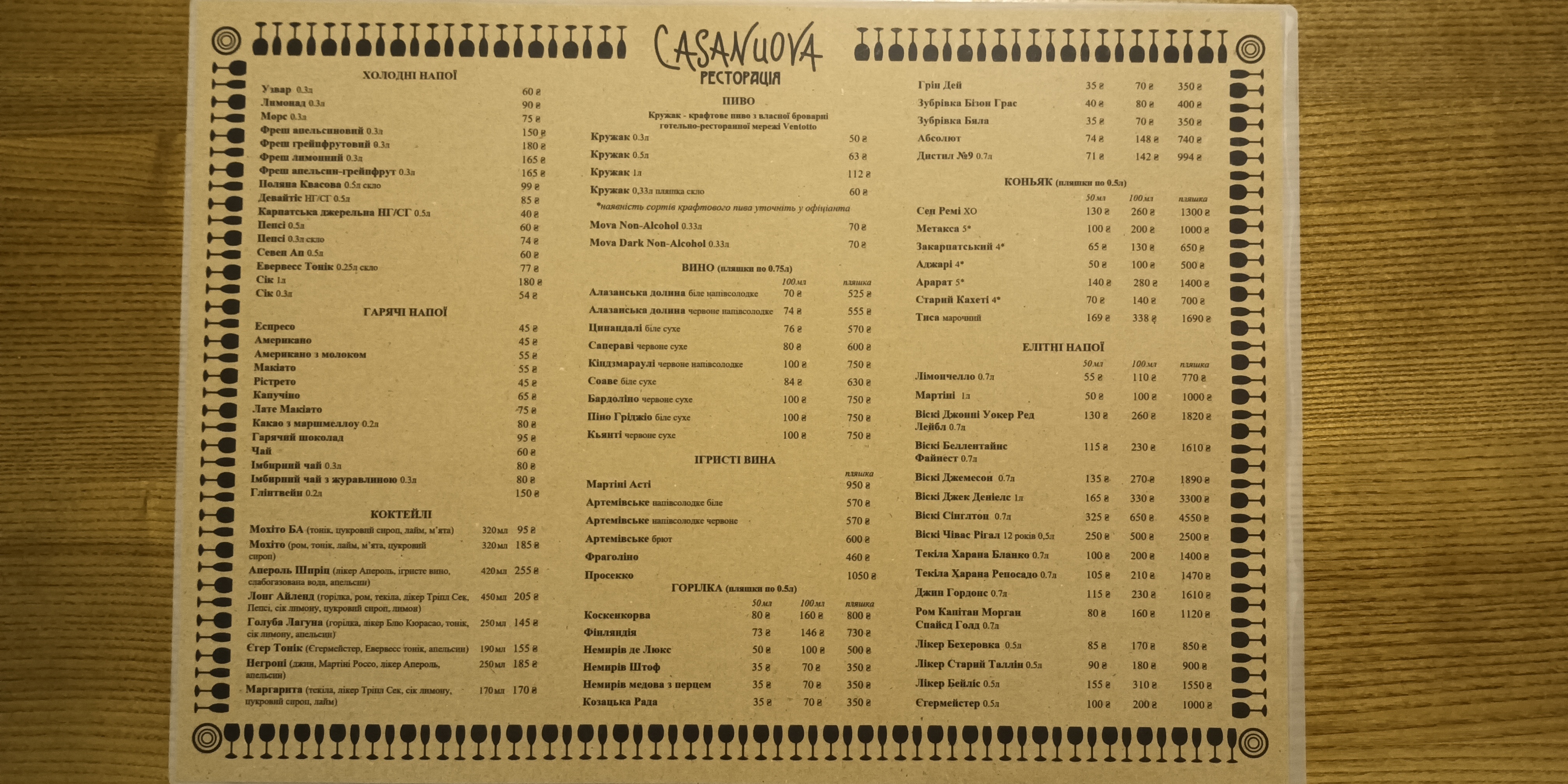 Casa Nuova menu 3