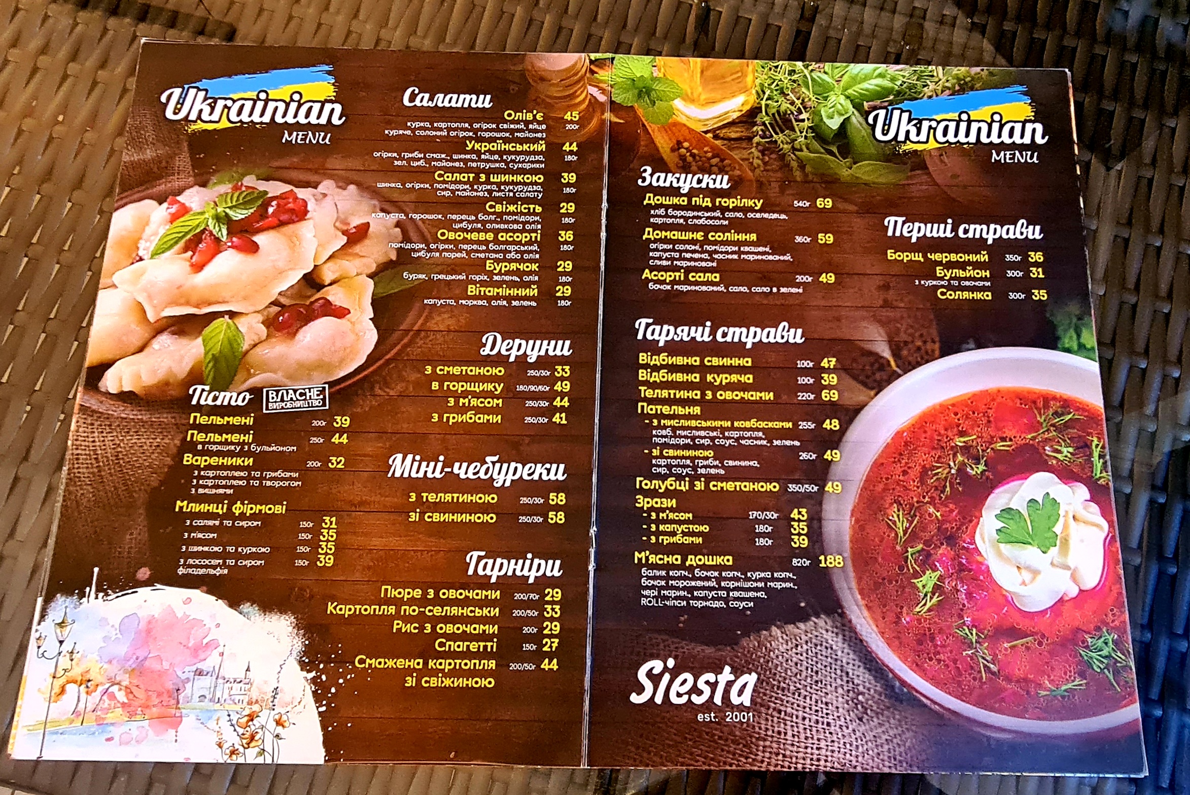 Siesta menu 10