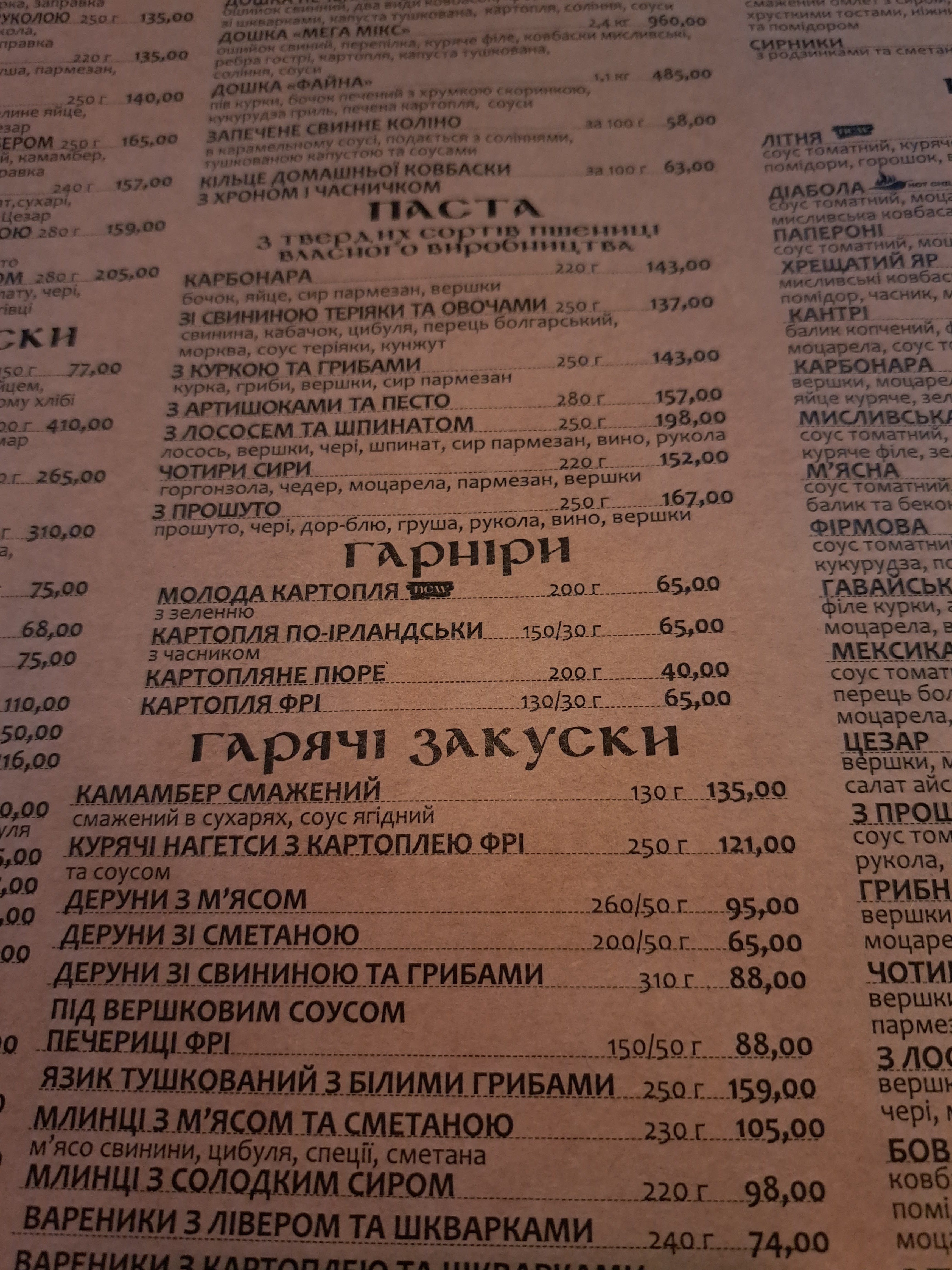 Kukhelʹ menu 8