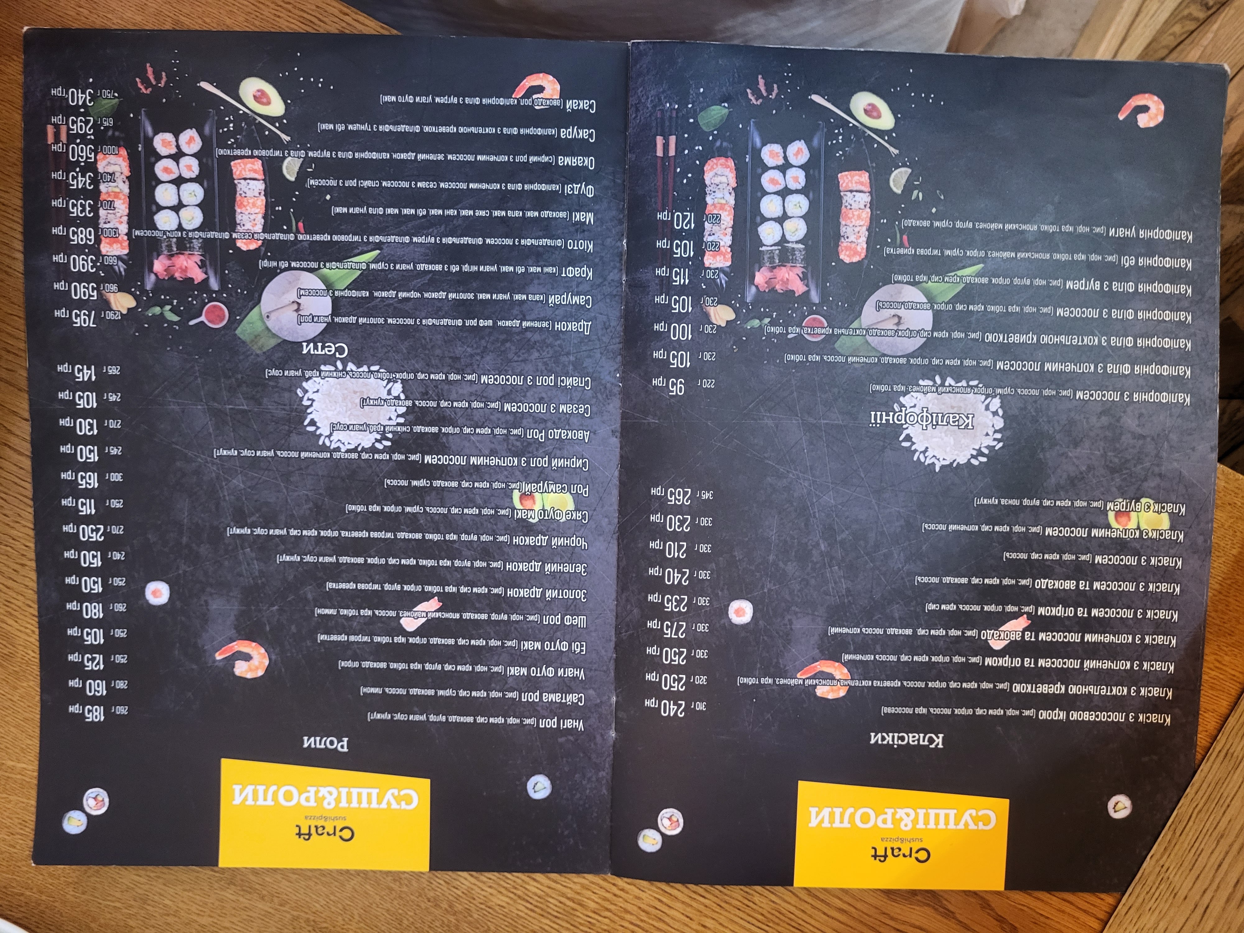 Craft Sushi & Pizza menu 7