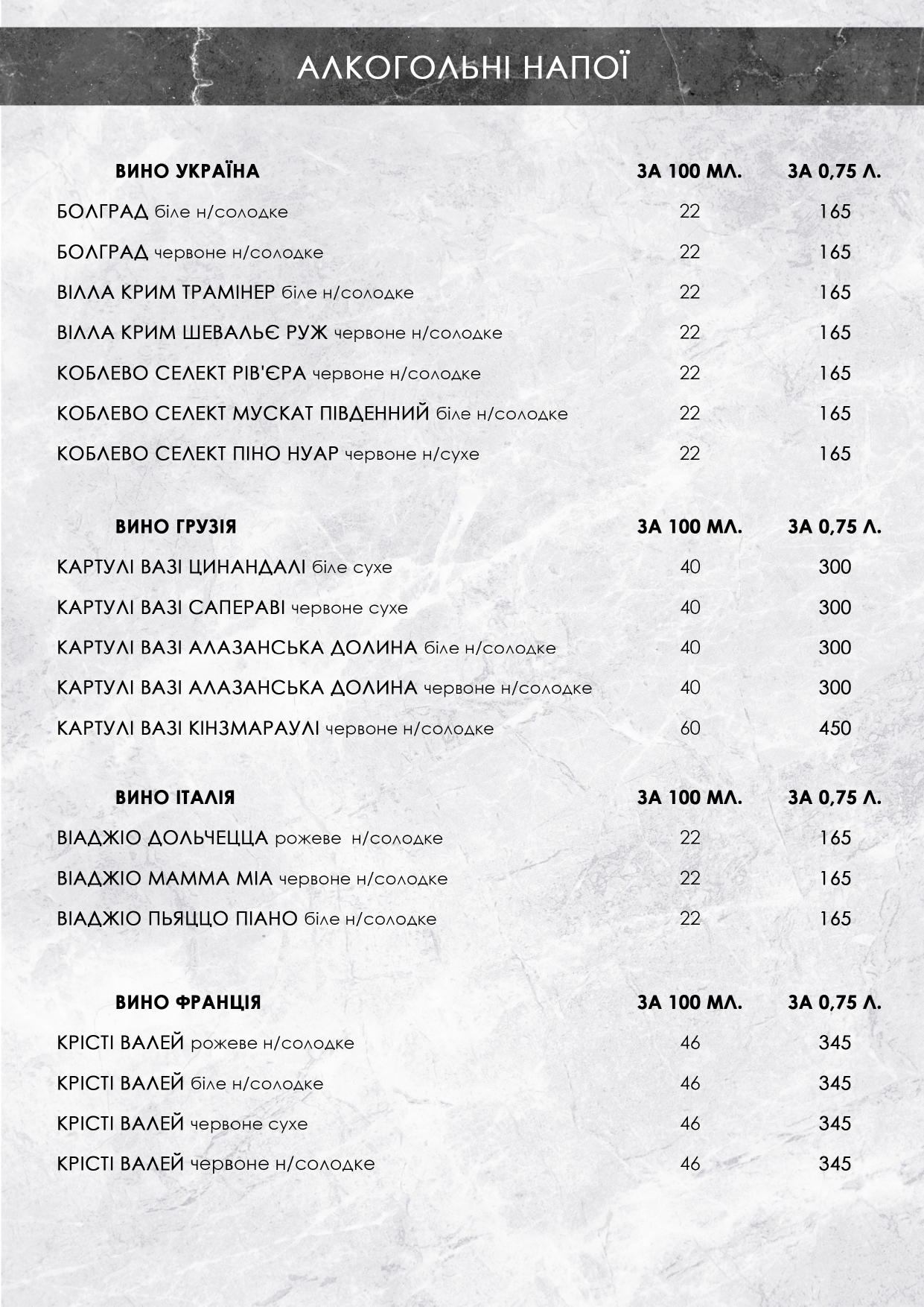 Мандарин menu 2