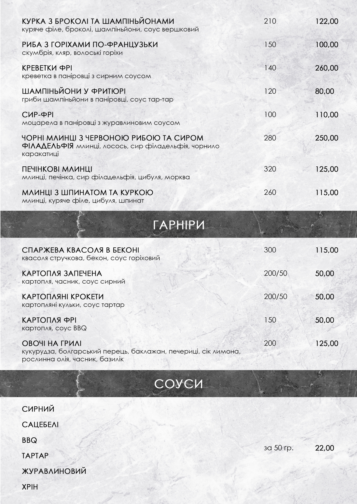 Мандарин menu 5