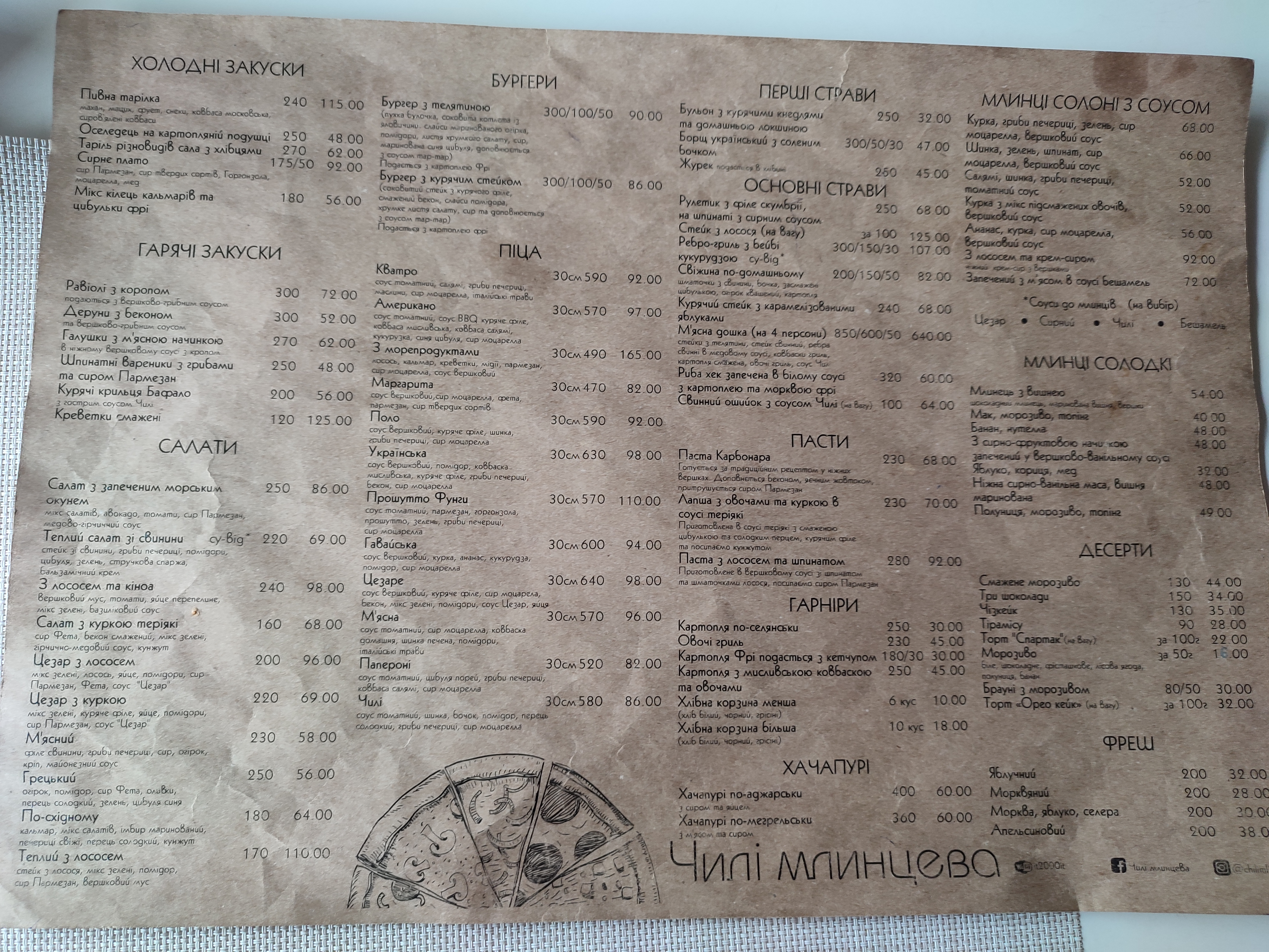 Chyli menu 9