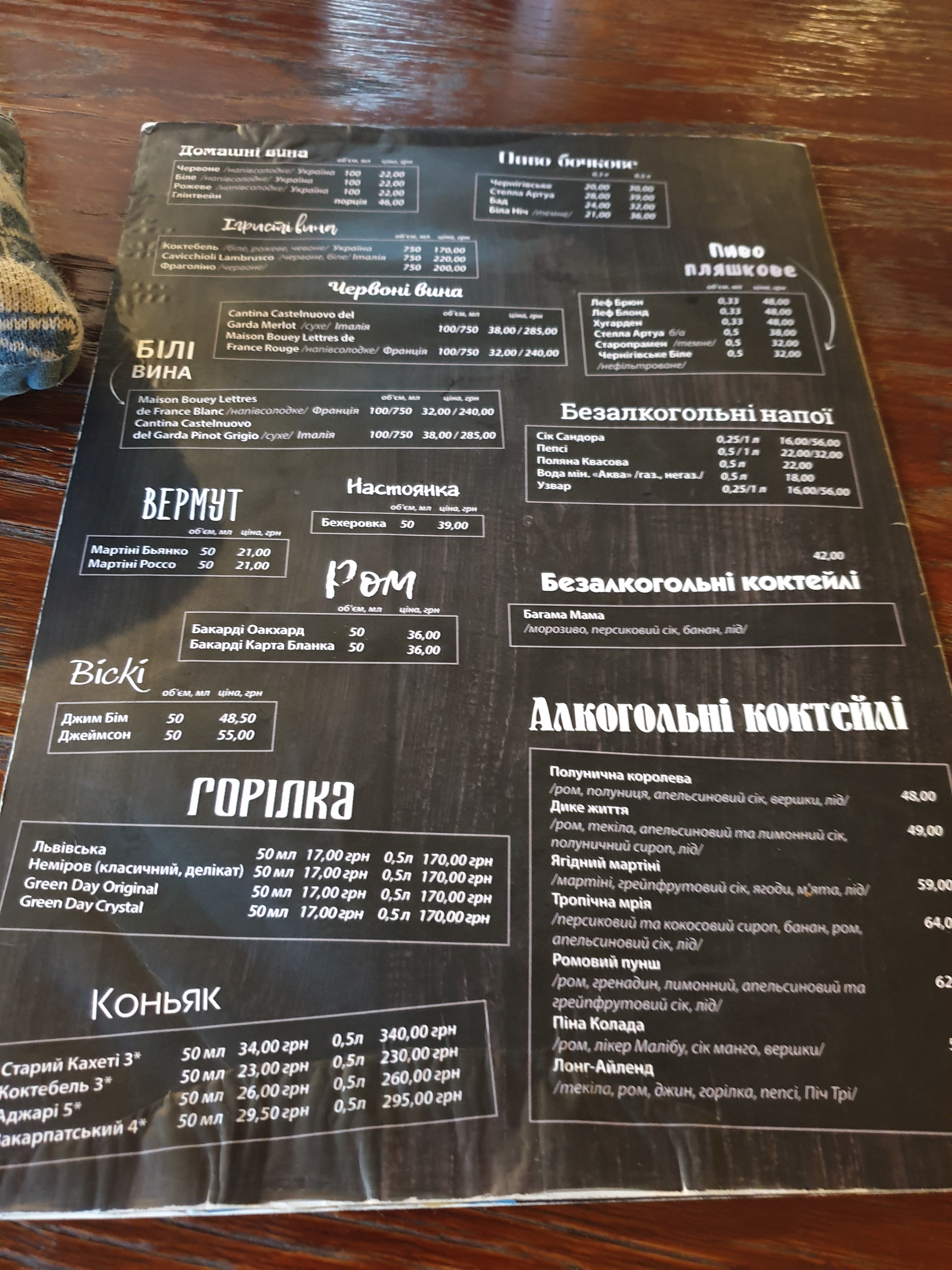 Grill's menu 12