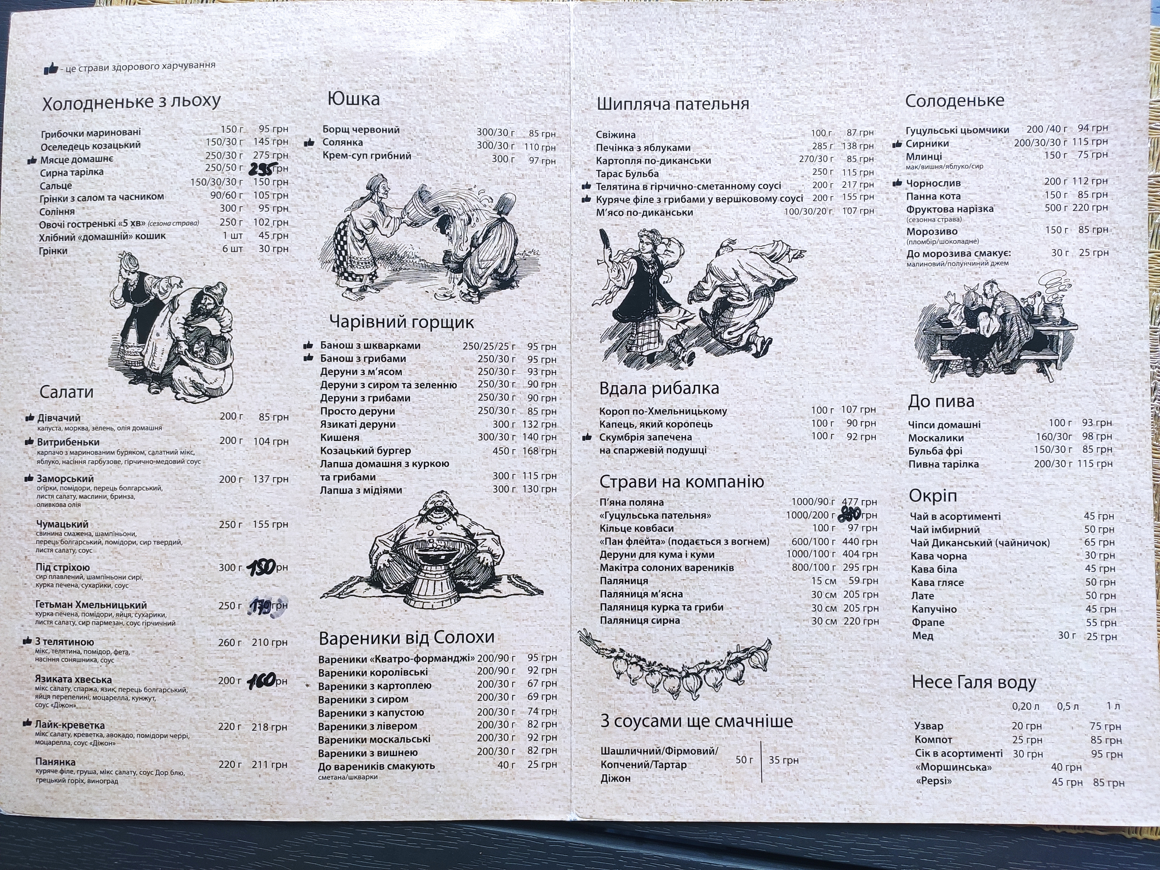Dykanʹka menu 1