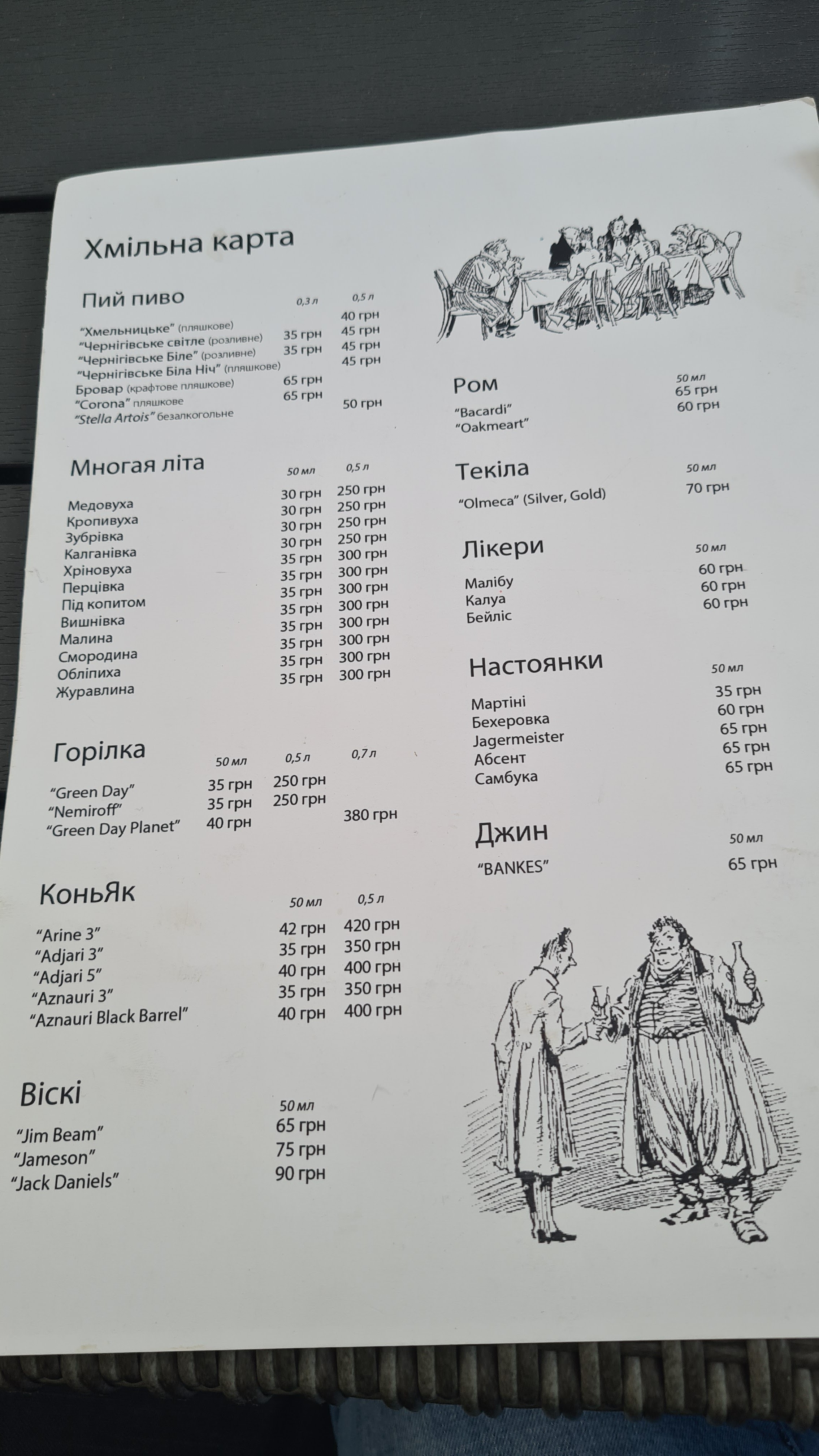 Dykanʹka menu 4