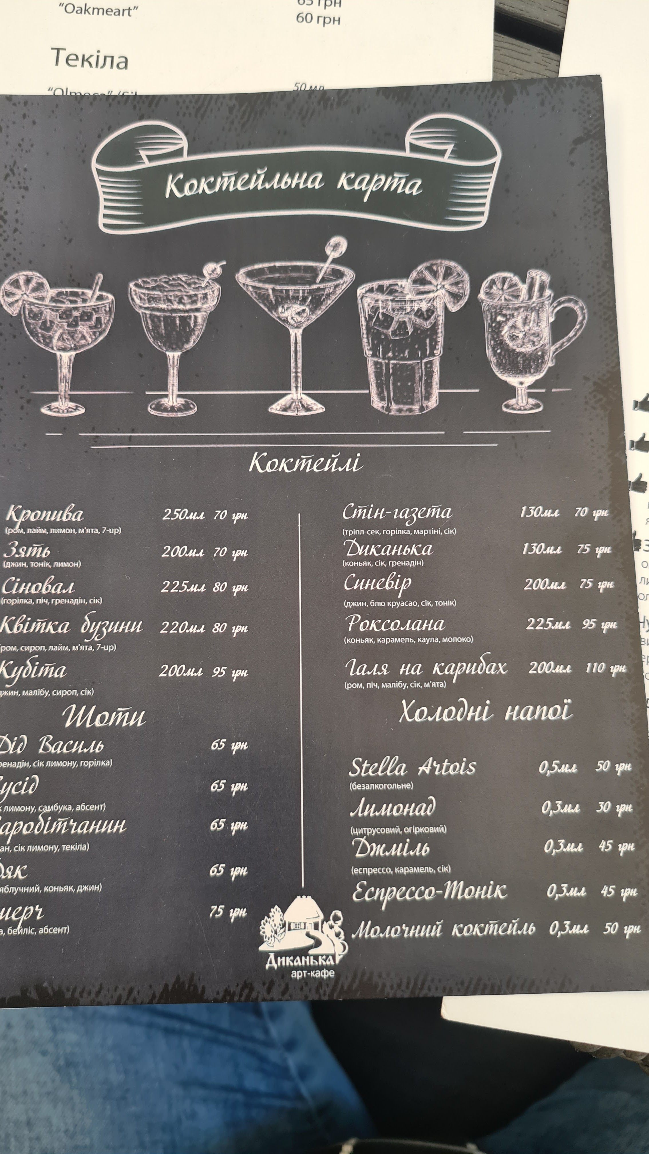 Dykanʹka menu 12