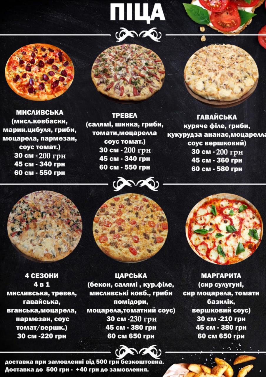 "Travel" Pizzeria menu 8